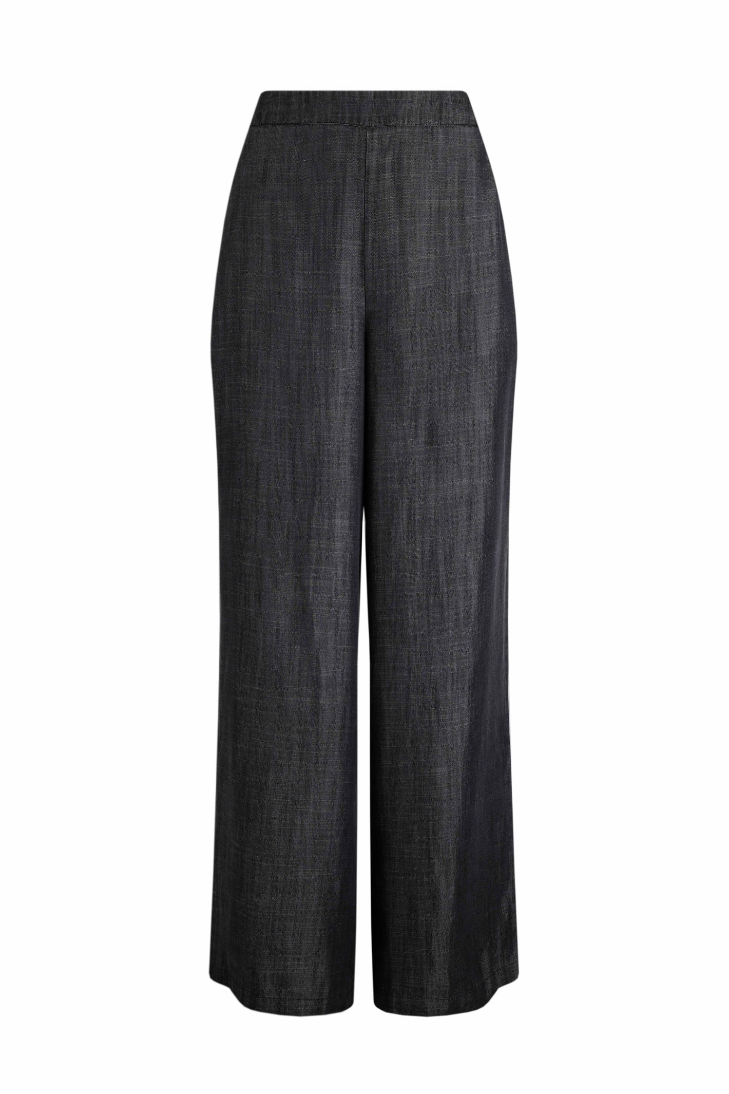 Weird Fish Bethany Tencel™ Wide Leg Trousers Charcoal Size 8