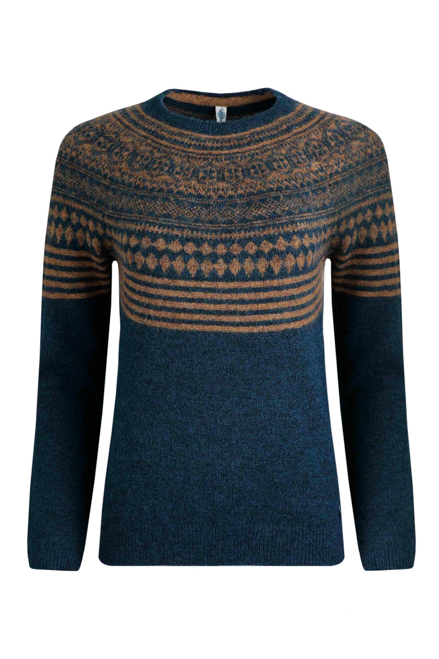 Weird Fish Miska Eco Fair Isle Jumper Forest Green Size 20
