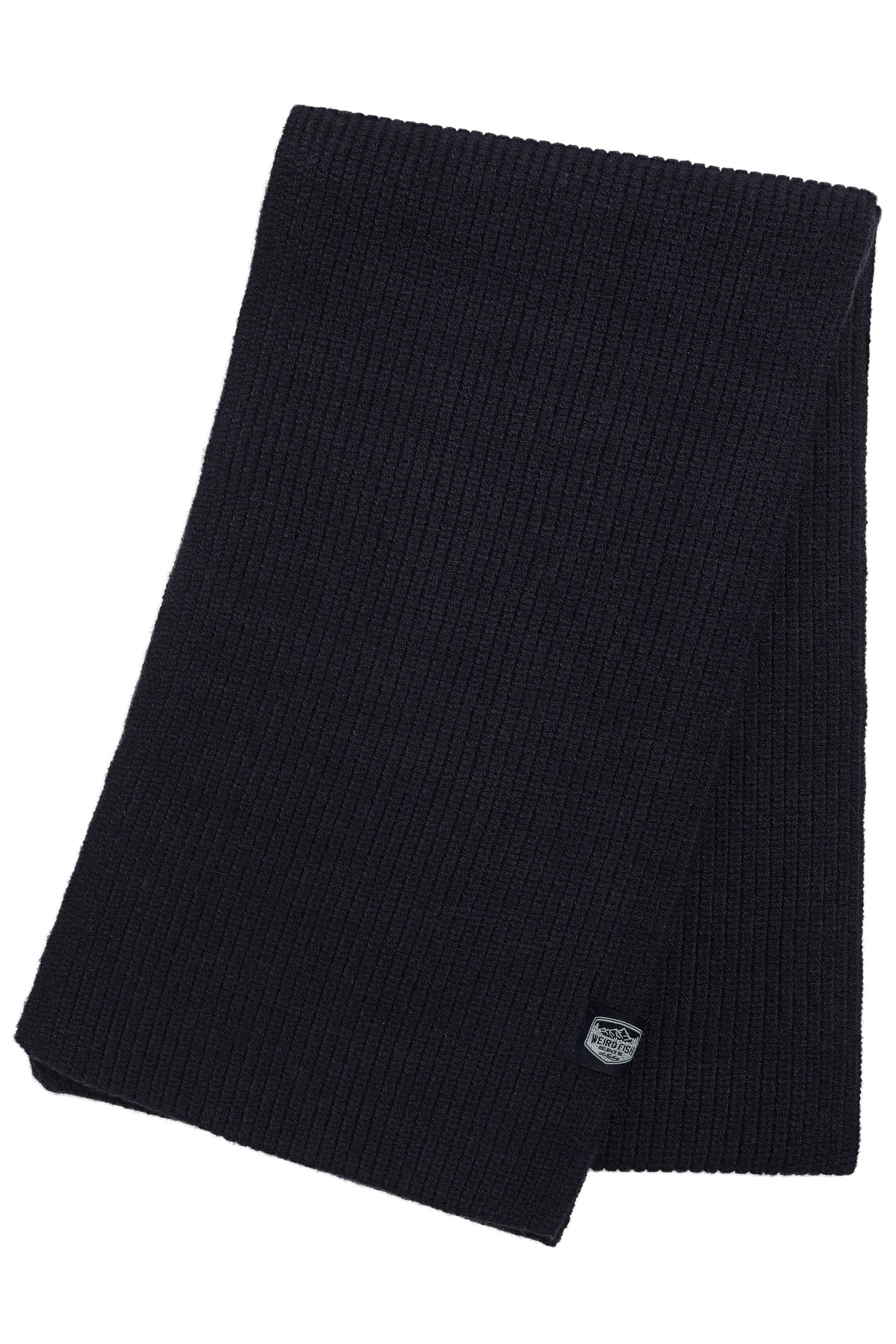 Weird Fish Stornoway Ribbed Scarf Midnight