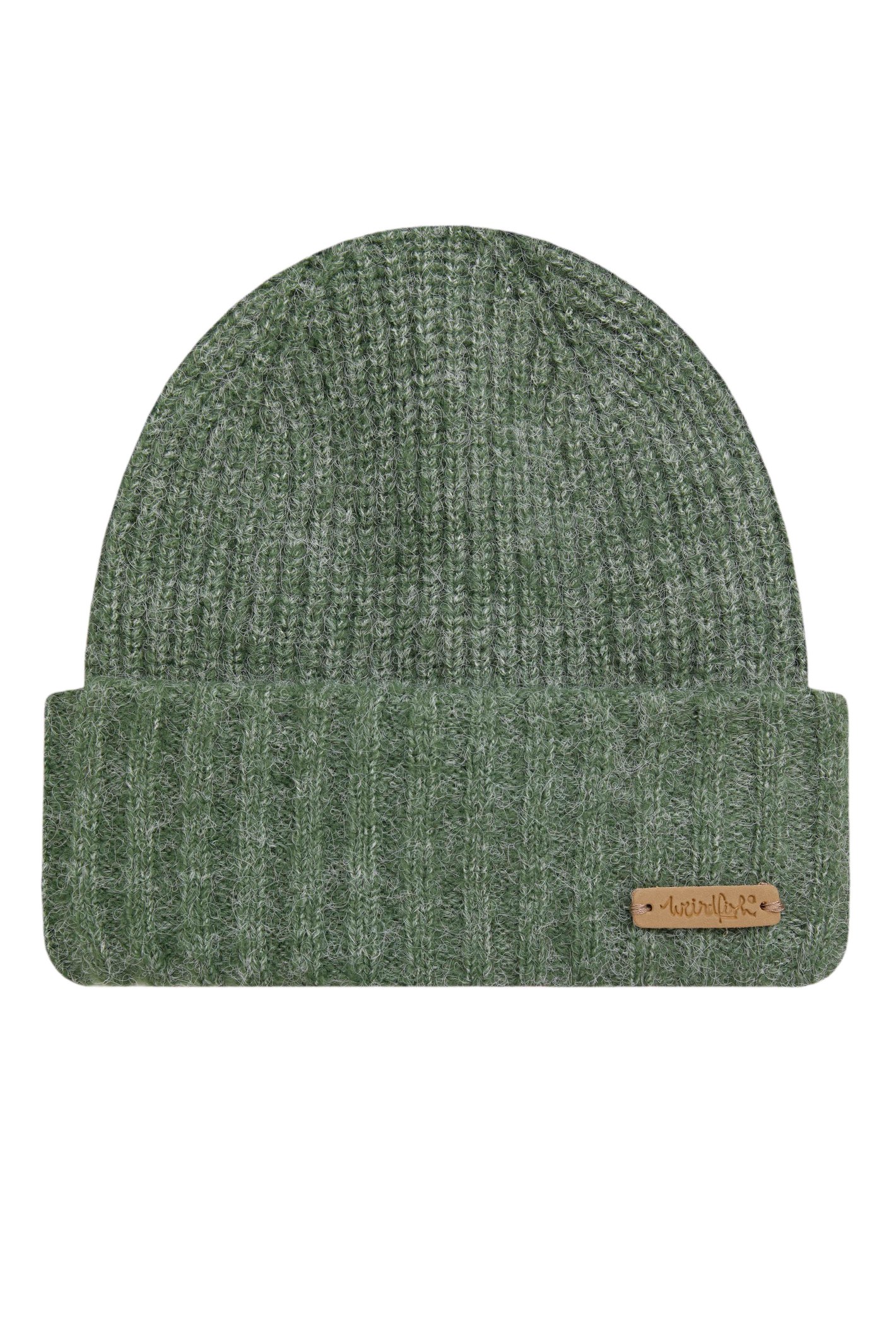 Weird Fish Neve Ribbed Beanie Hat Forest Green Size ONE