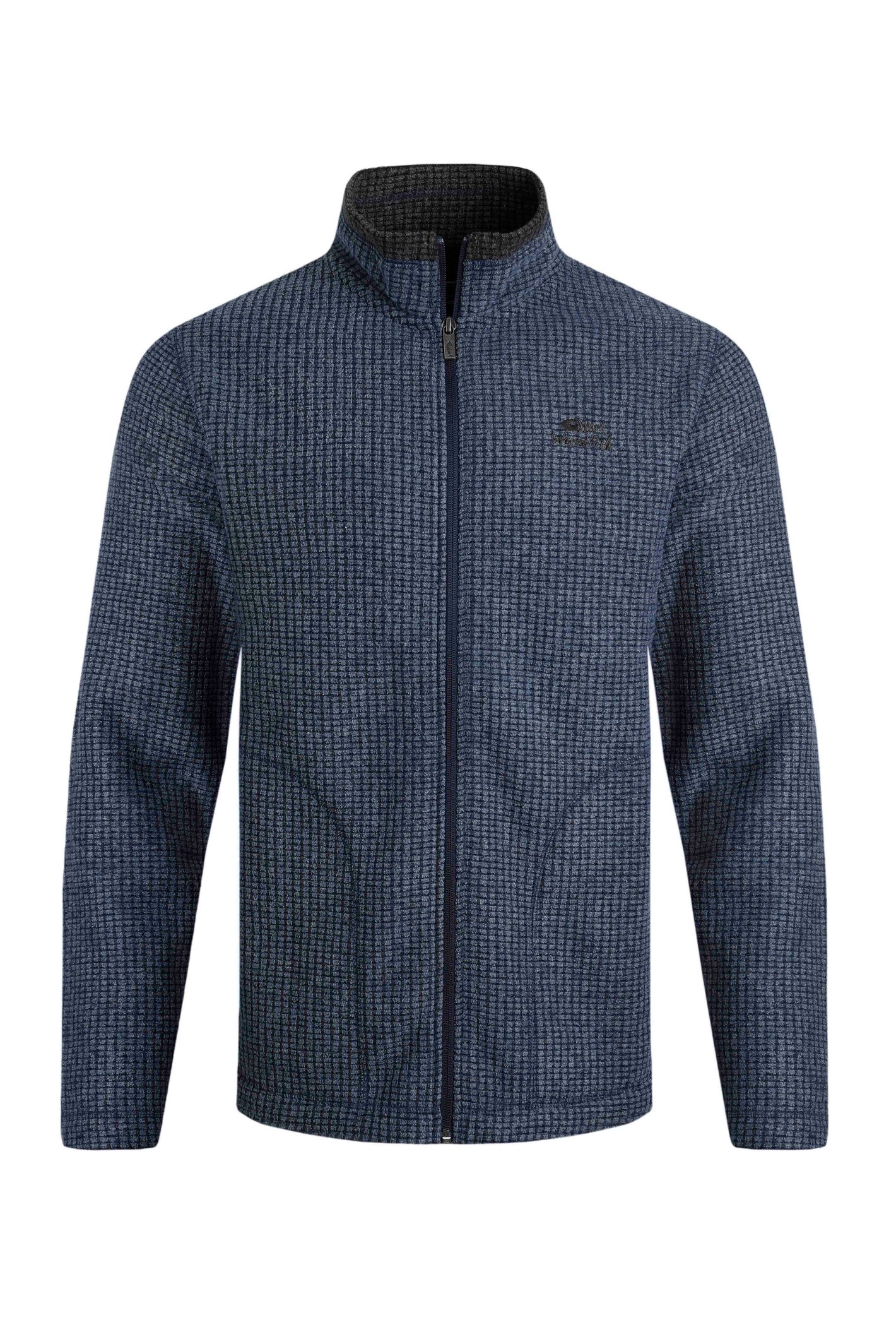 Weird Fish Shires Eco Full Zip Grid Fleece Navy Size M