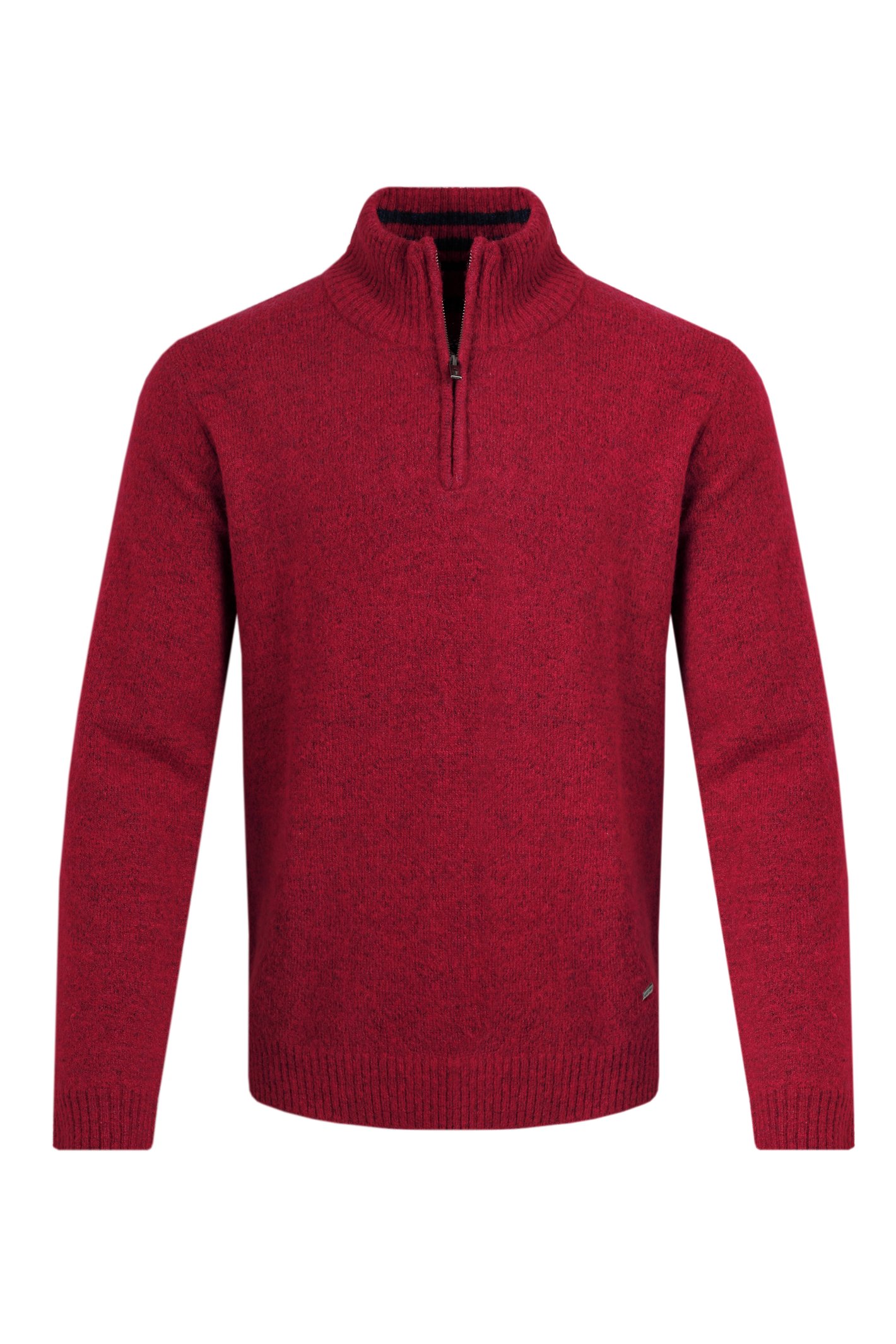 Weird Fish Helmsdale Eco 1/4 Zip Jumper Garnet Size L