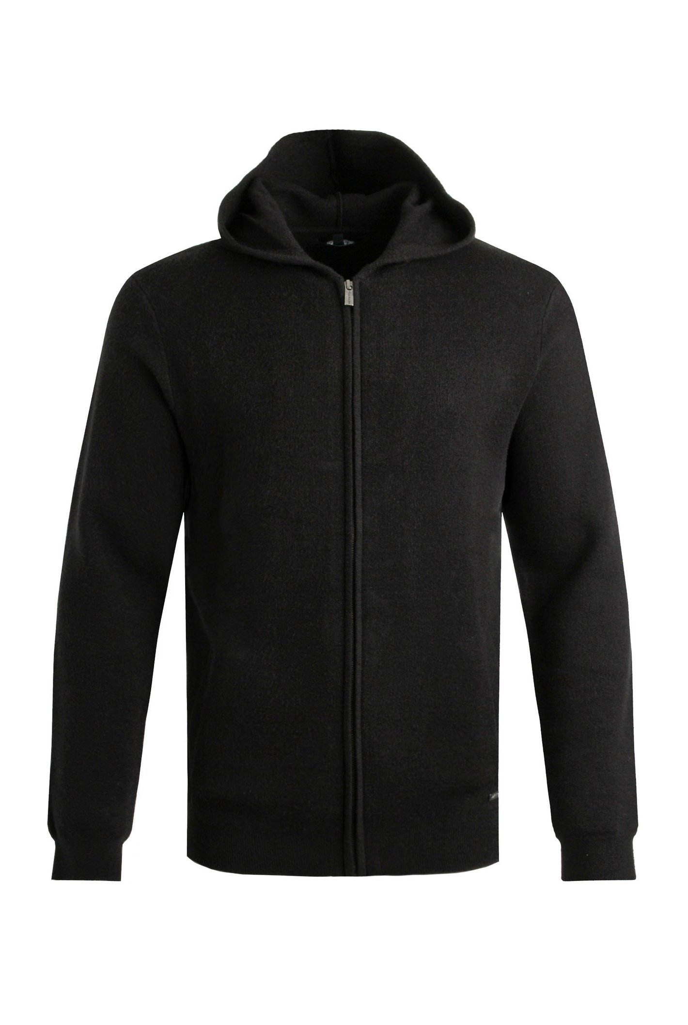 Weird Fish Samuel Knitted Full Zip Hooded Jumper Black Size XL