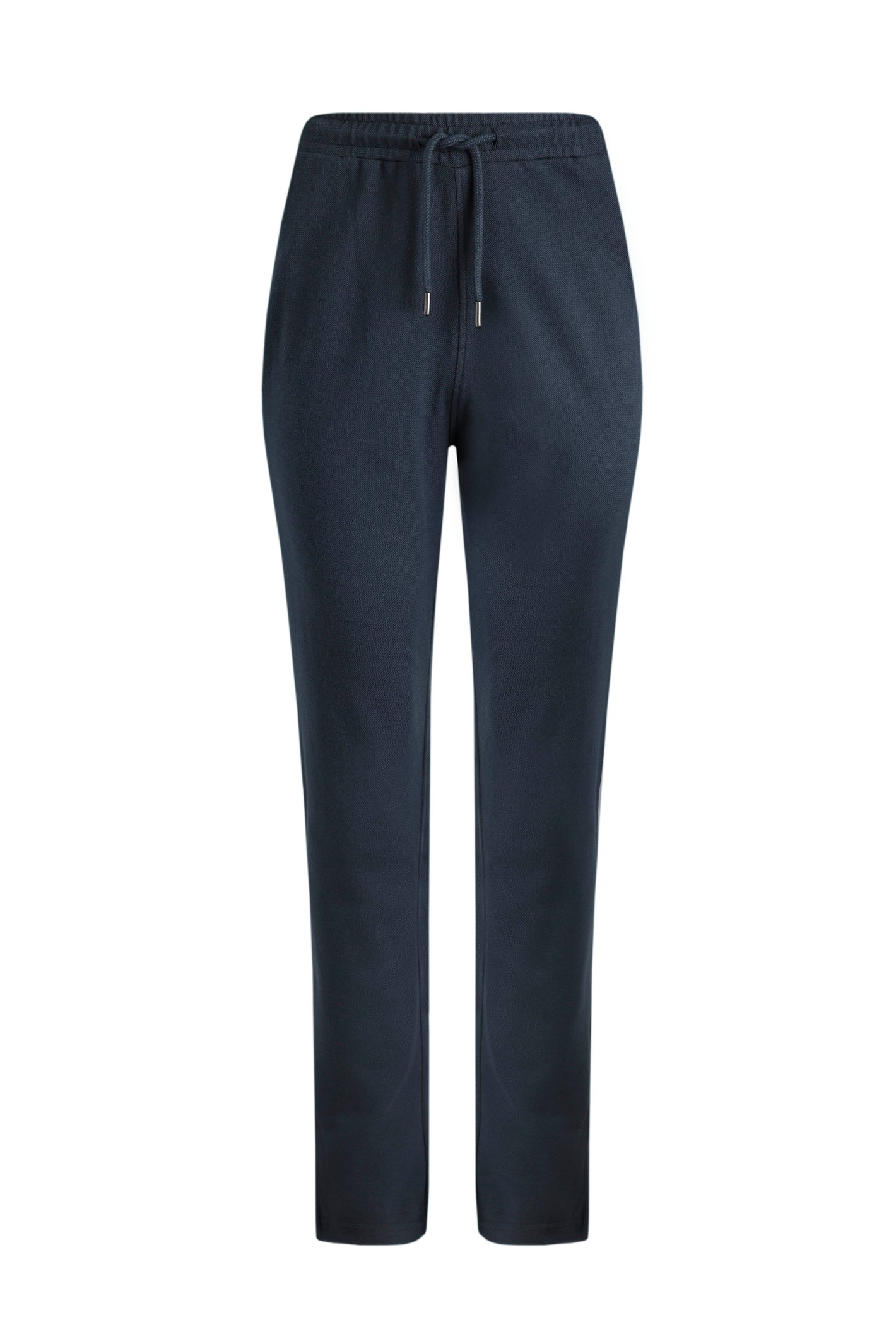Weird Fish Alyne Organic Cotton Pique Joggers Navy Size 10
