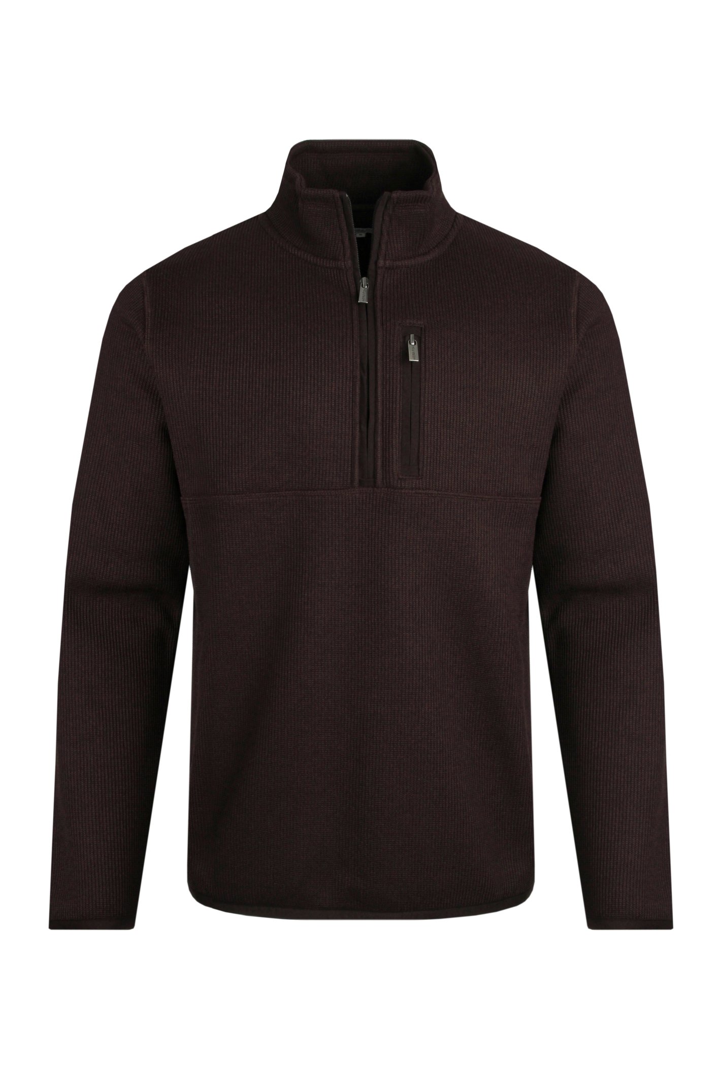Weird Fish Turlock 1/4 Zip Bonded Fleece Chocolate Size 2XL