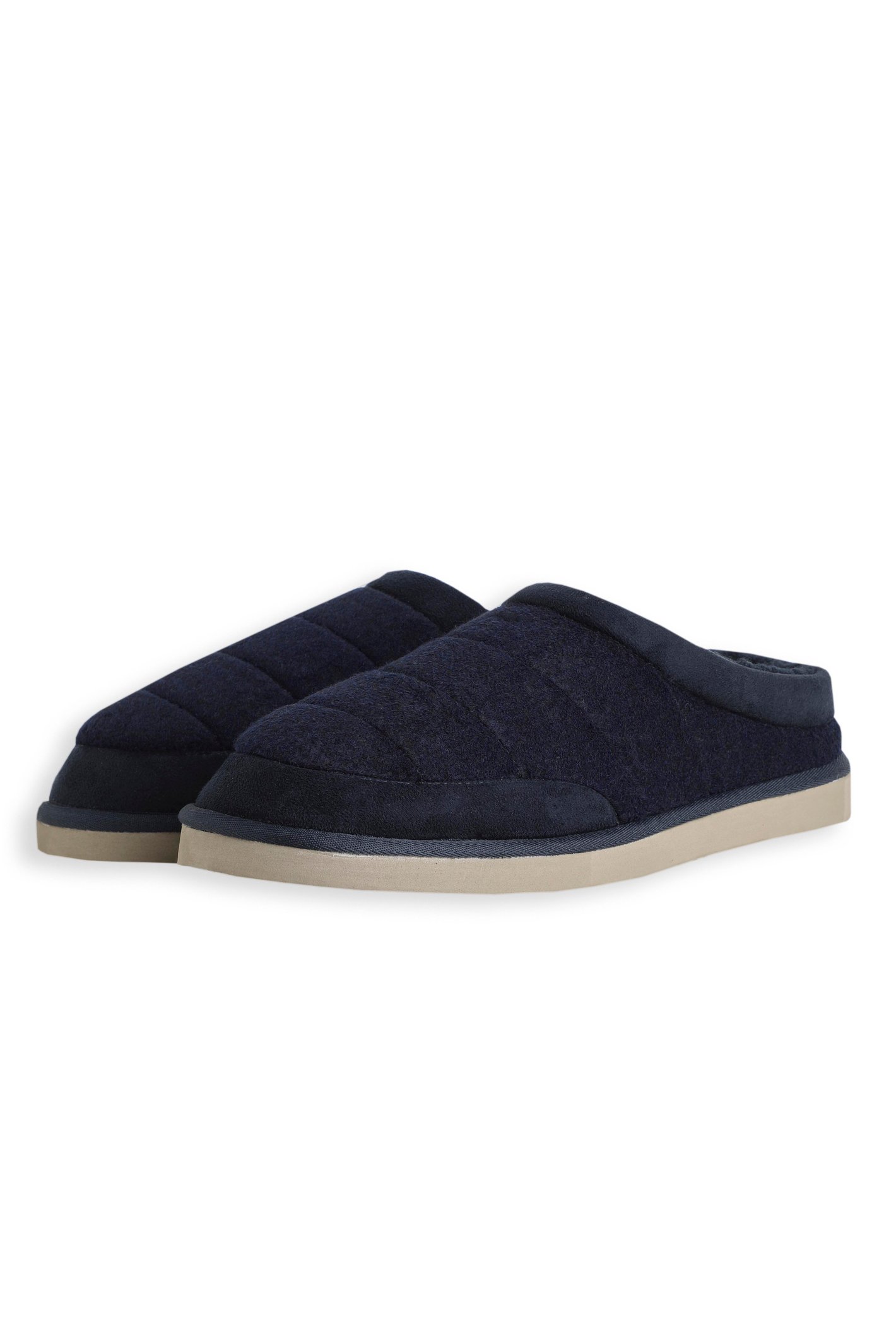 Weird Fish Newbridge Felt Slippers Navy Size S