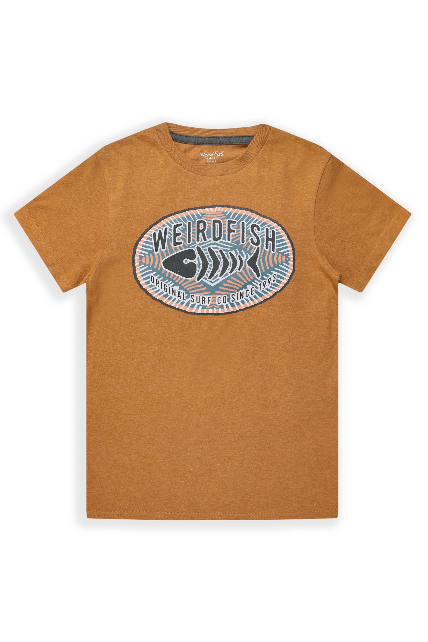 Weird Fish Surf Co Kids Eco Graphic T-Shirt Caramel Size 9-10