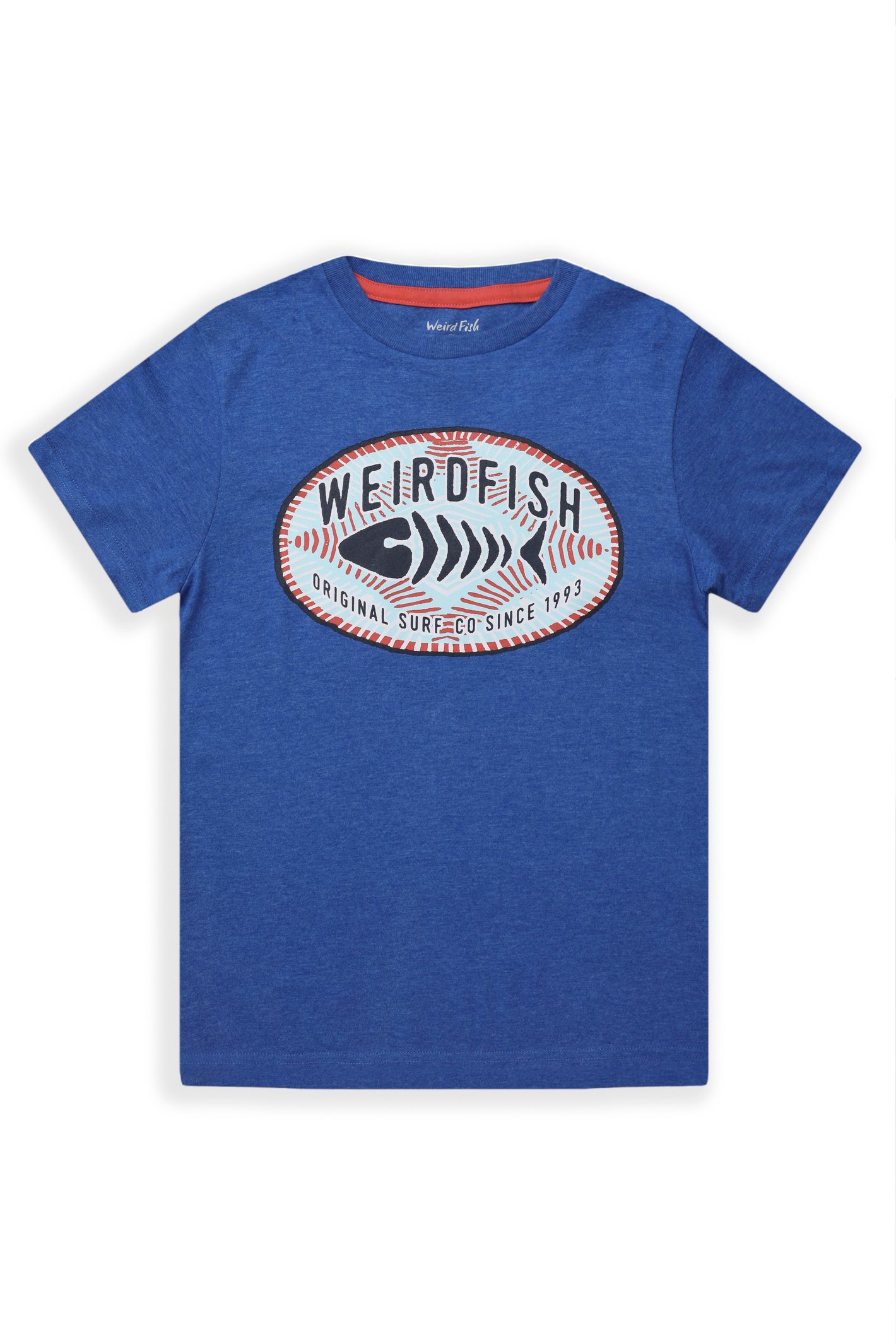 Weird Fish Surf Co Kids Eco Graphic T-Shirt Cobalt Blue Size 7-8