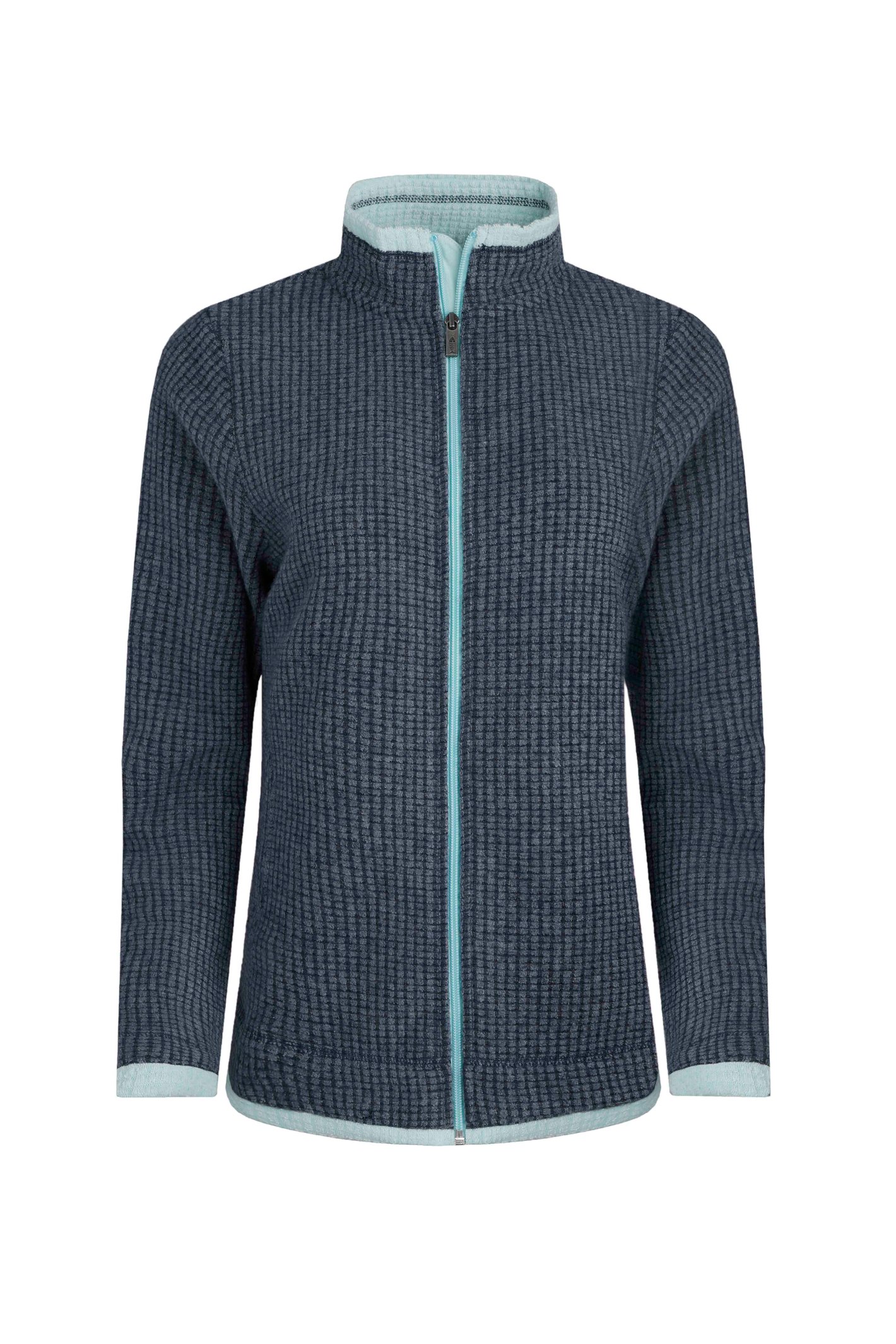 Weird Fish Ariana Eco Full Zip Grid Fleece Rich Navy Size 18