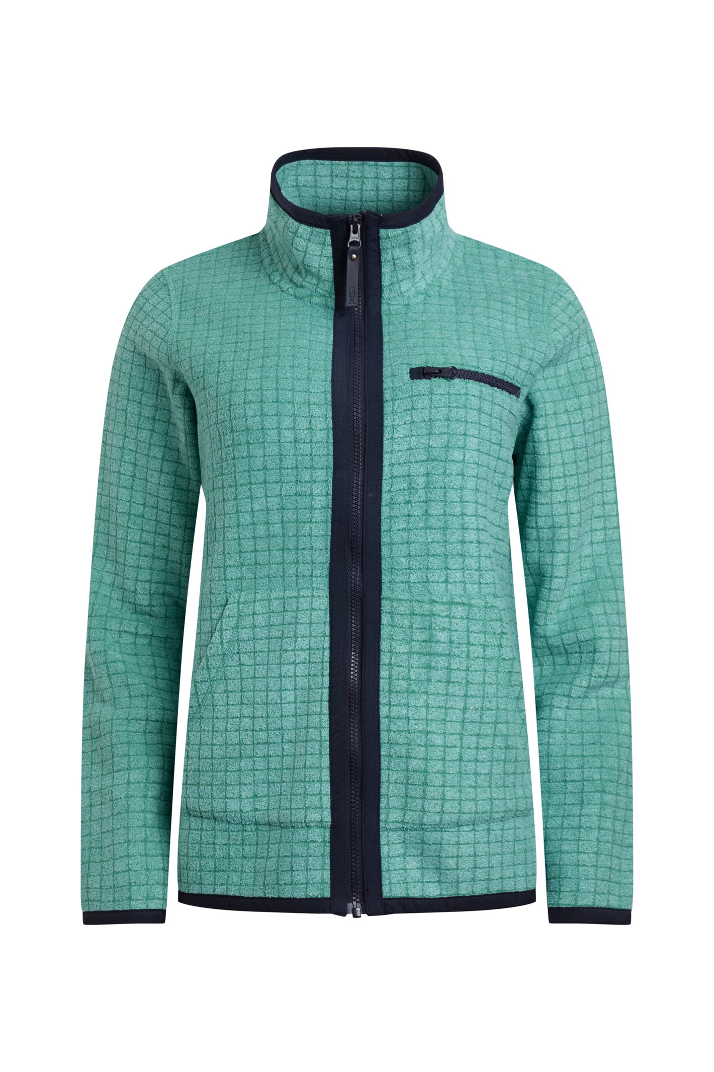 Weird Fish Tilly Eco Full Zip Grid Fleece Viridis Size 10