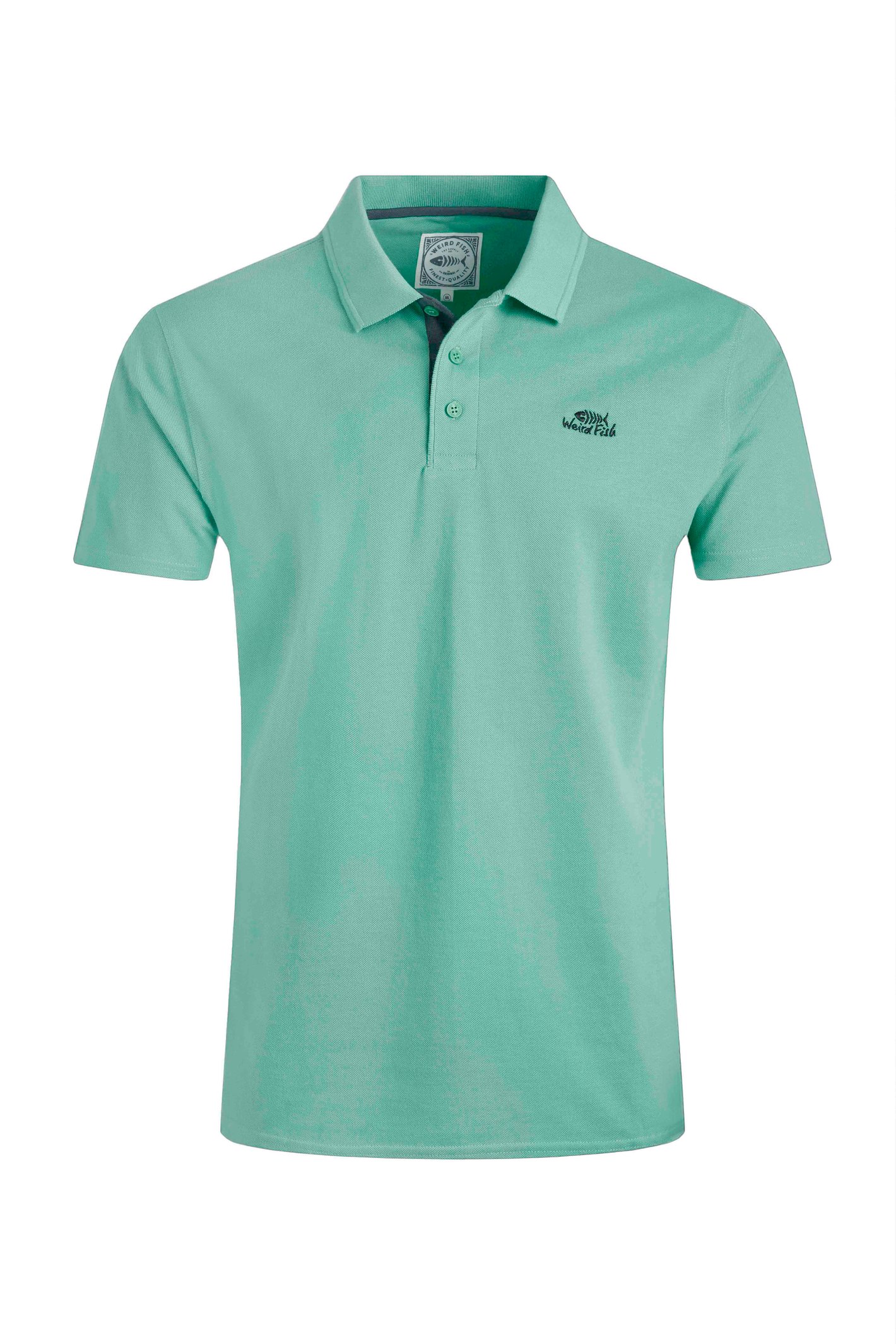 Weird Fish Miles Pique Polo Shirt Aqua Marine Size 2XL