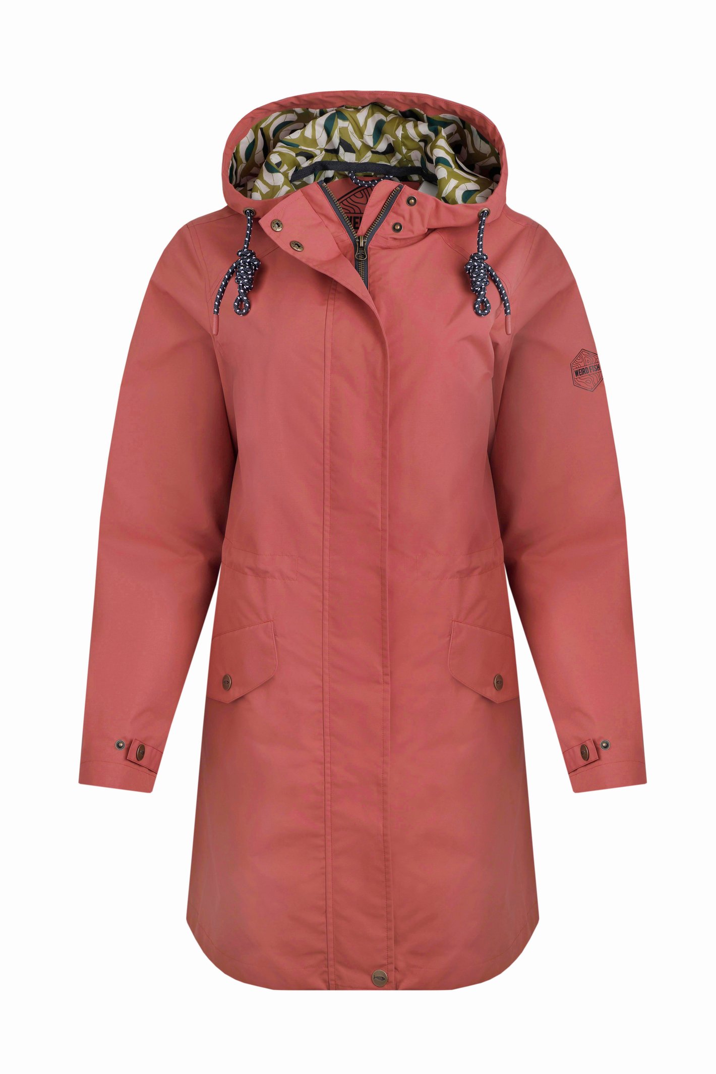 Weird Fish Delara Showerproof Jacket Desert Rose Size 18