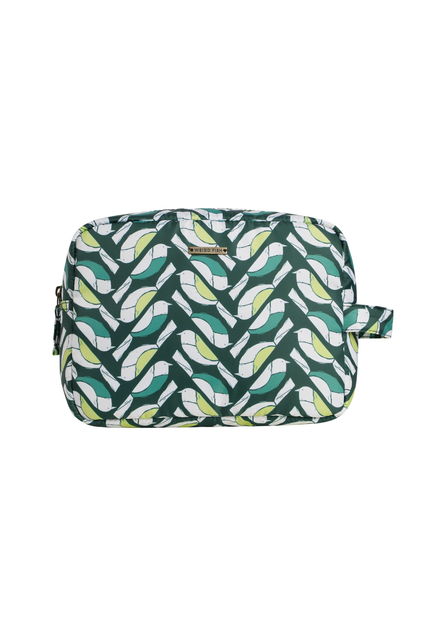 Weird Fish Janis Printed Washbag Cedar Green Size ONE