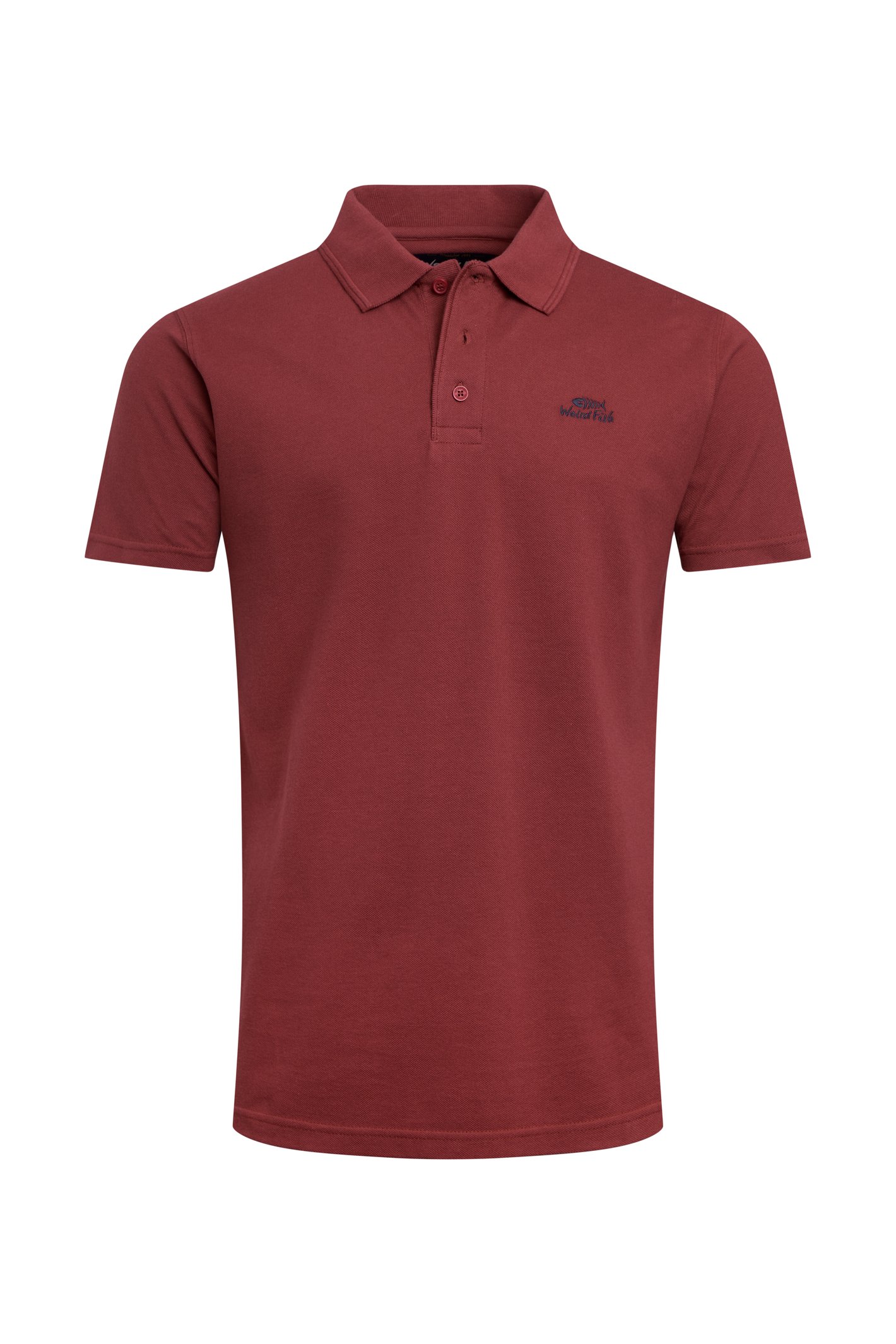 Weird Fish Giles Pique Polo Shirt Foxberry Size M
