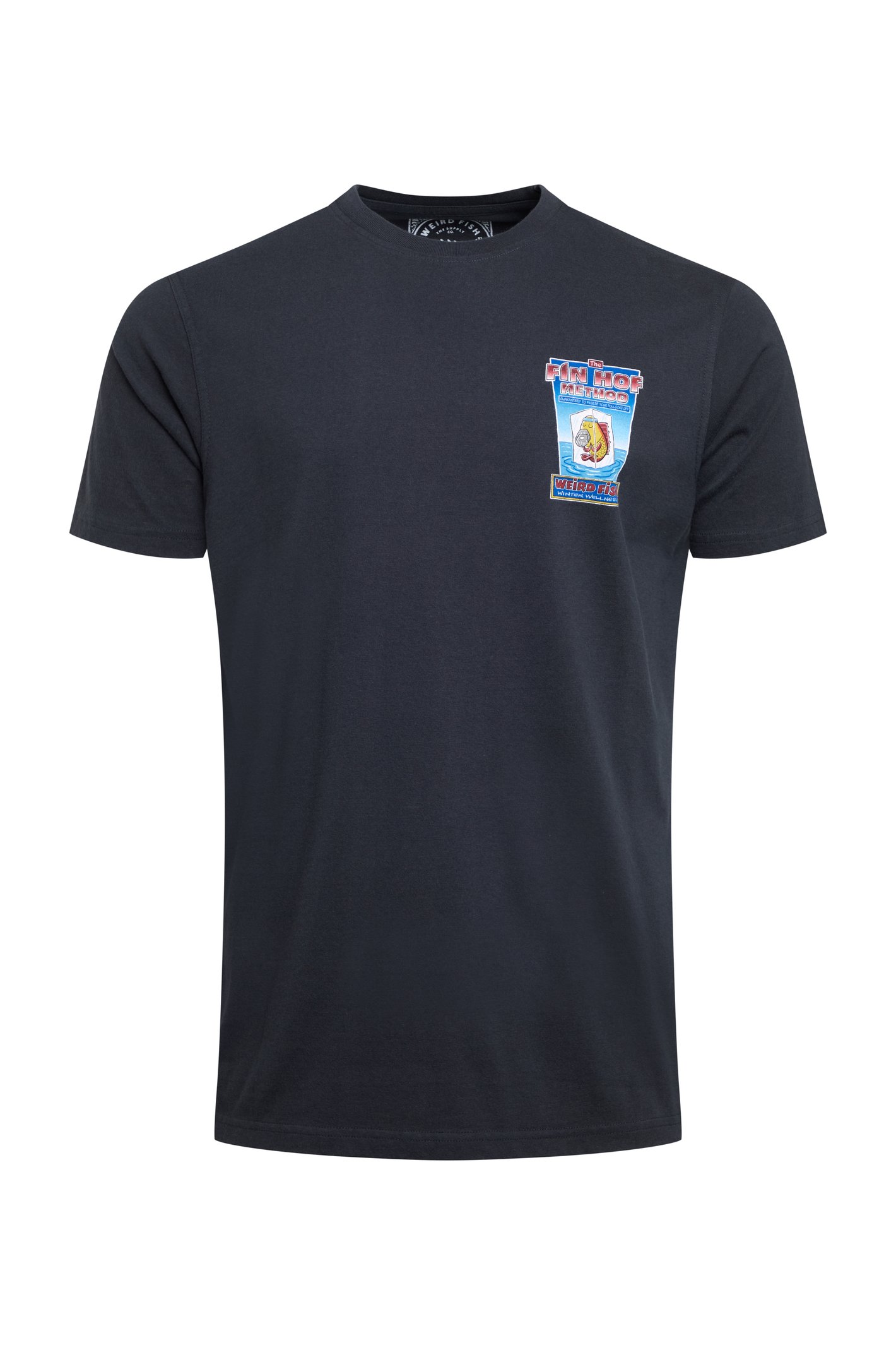 Weird Fish Fin Hof Back Print Artist T-Shirt Navy Size 3XL