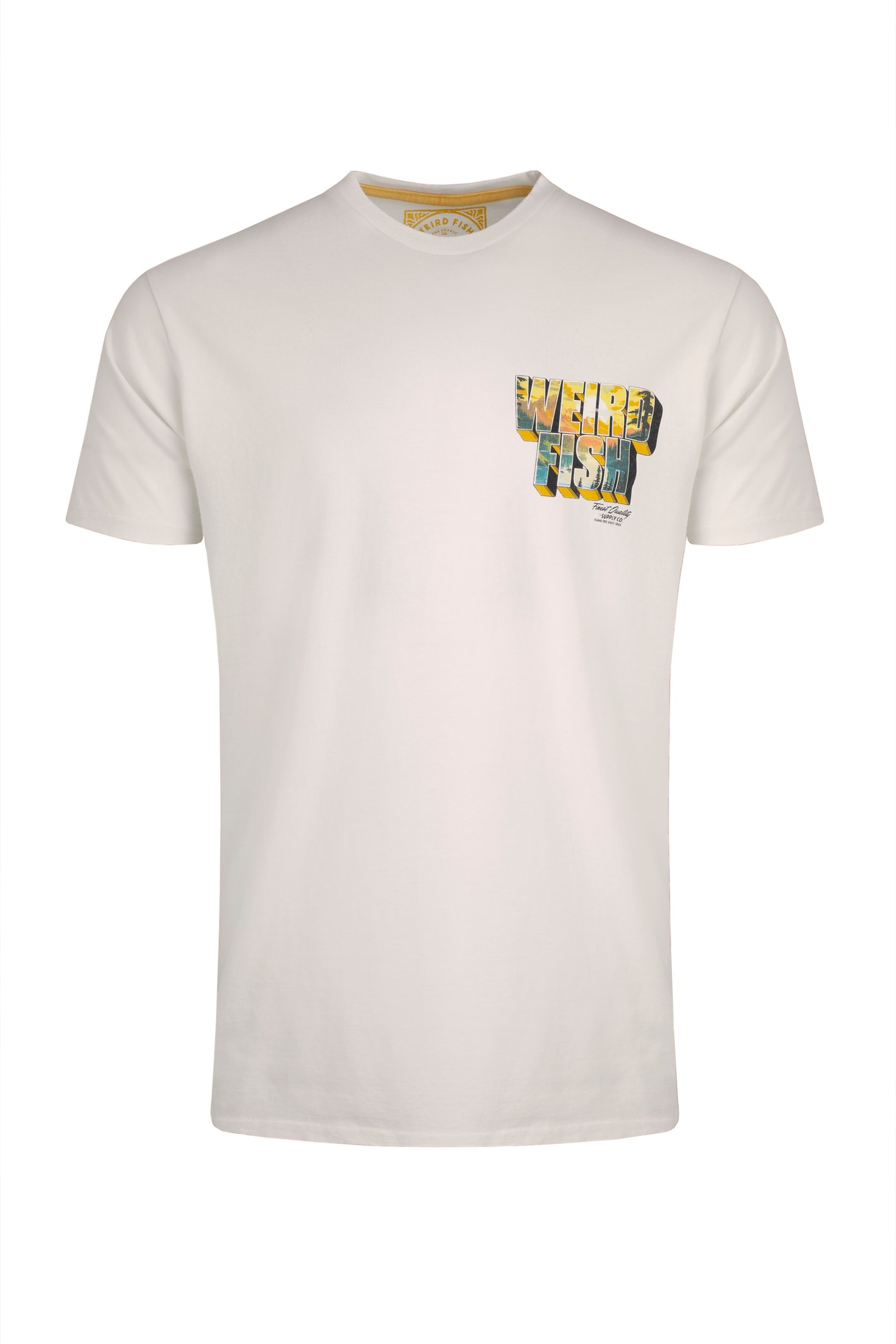 Weird Fish Wild Life Back Print Graphic T-Shirt Dusty White Size XL