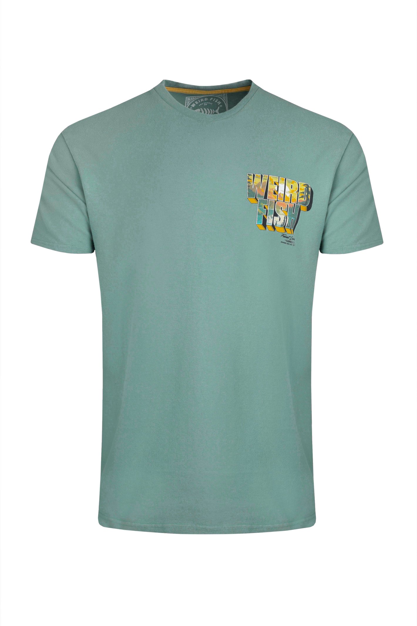 Weird Fish Wild Life Back Print Graphic T-Shirt Mineral Blue Size L