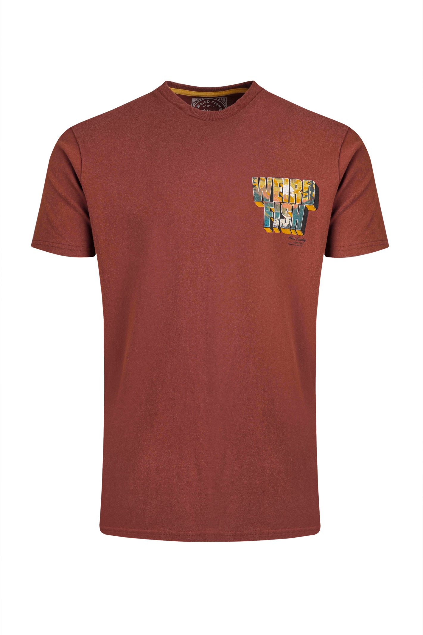 Weird Fish Wild Life Back Print Graphic T-Shirt Paprika Size XL