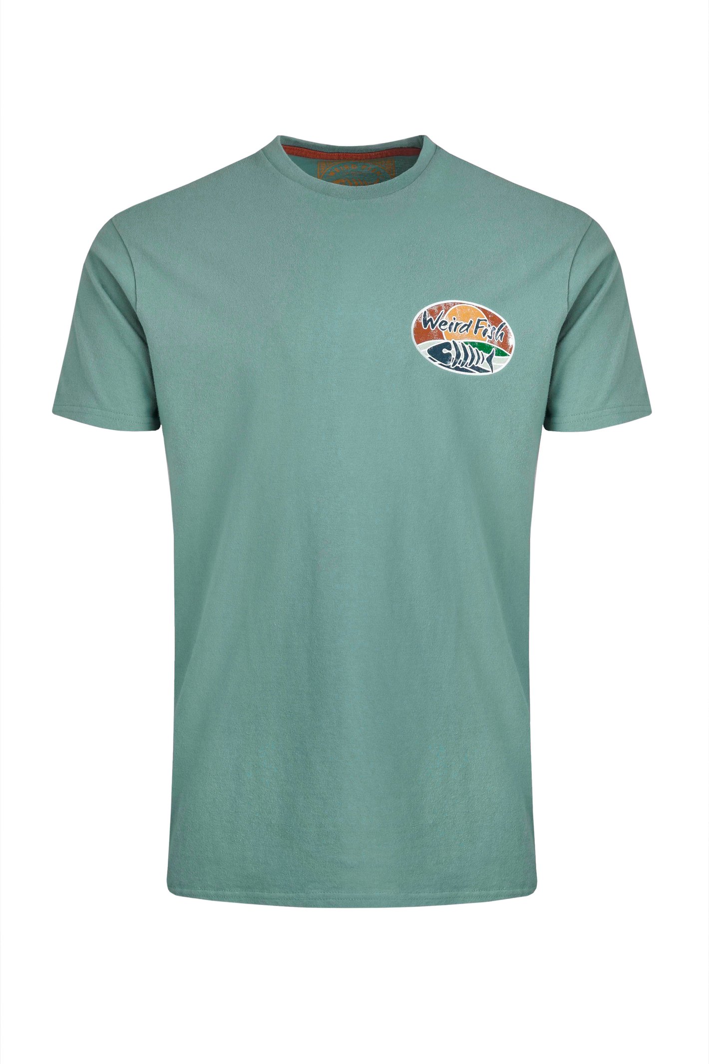 Weird Fish Land and Sea Back Print Graphic T-Shirt Mineral Blue Size S
