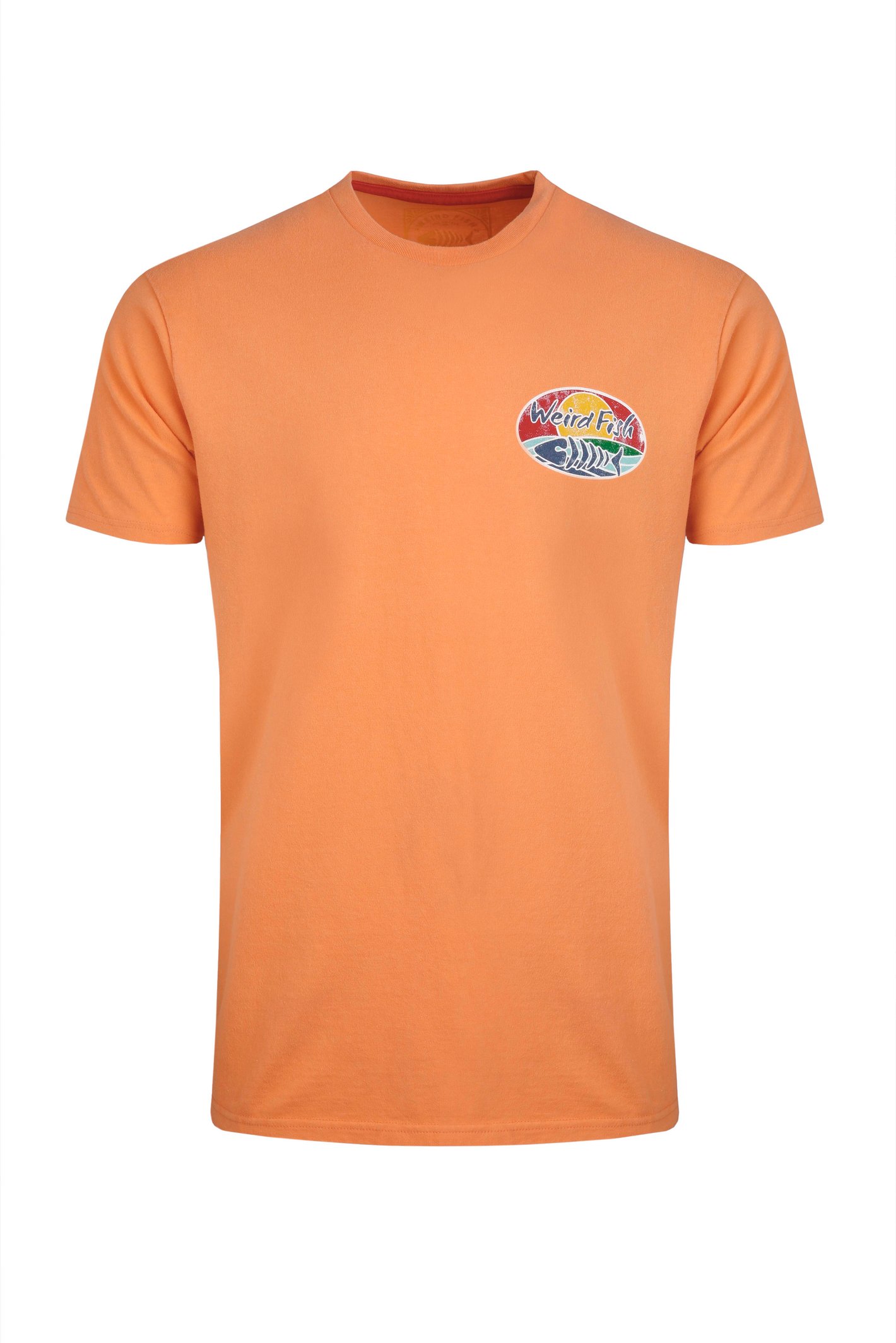 Weird Fish Land and Sea Back Print Graphic T-Shirt Pumpkin Size L