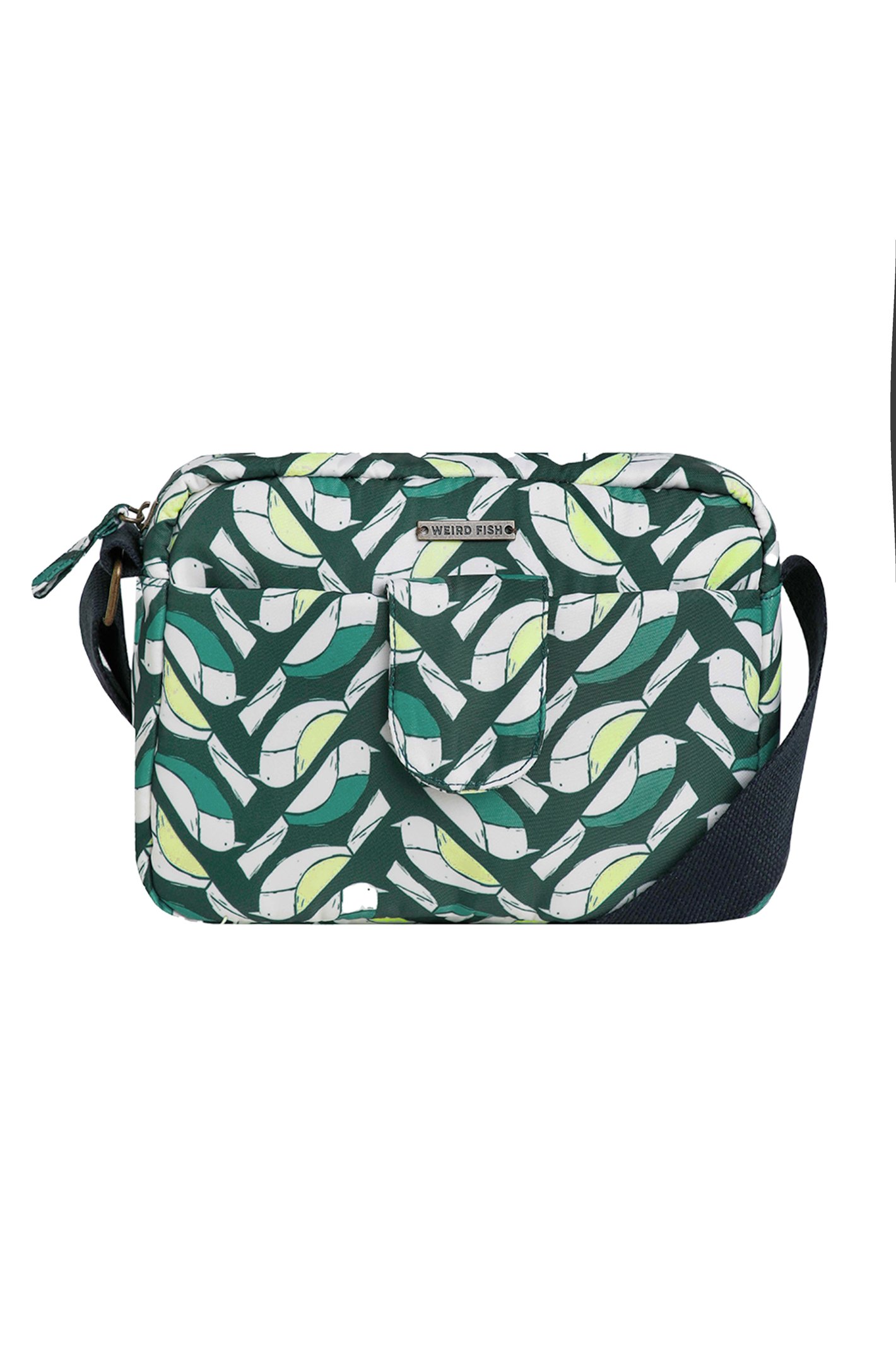 Weird Fish Corrie Printed Cross Body Bag Cedar Green Size ONE