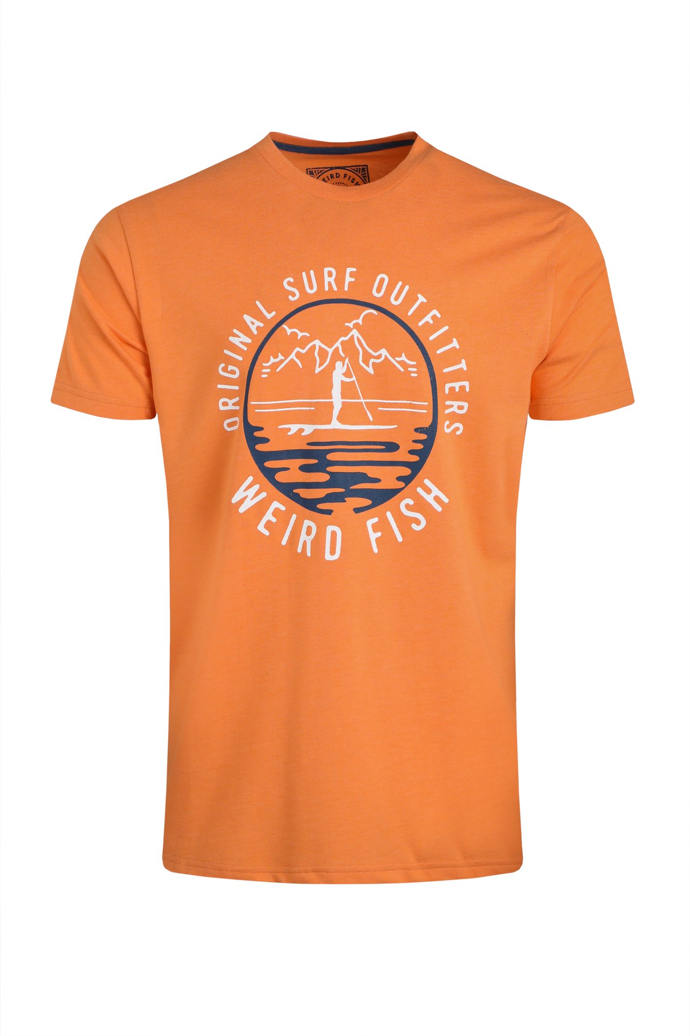 Weird Fish Paddle Front Print Graphic T-Shirt Pumpkin Size XL
