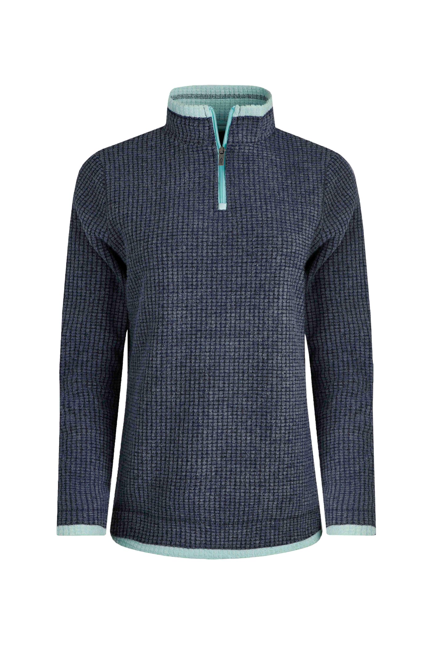 Weird Fish Beye Eco 1/4 Zip Grid Fleece Rich Navy Size 18