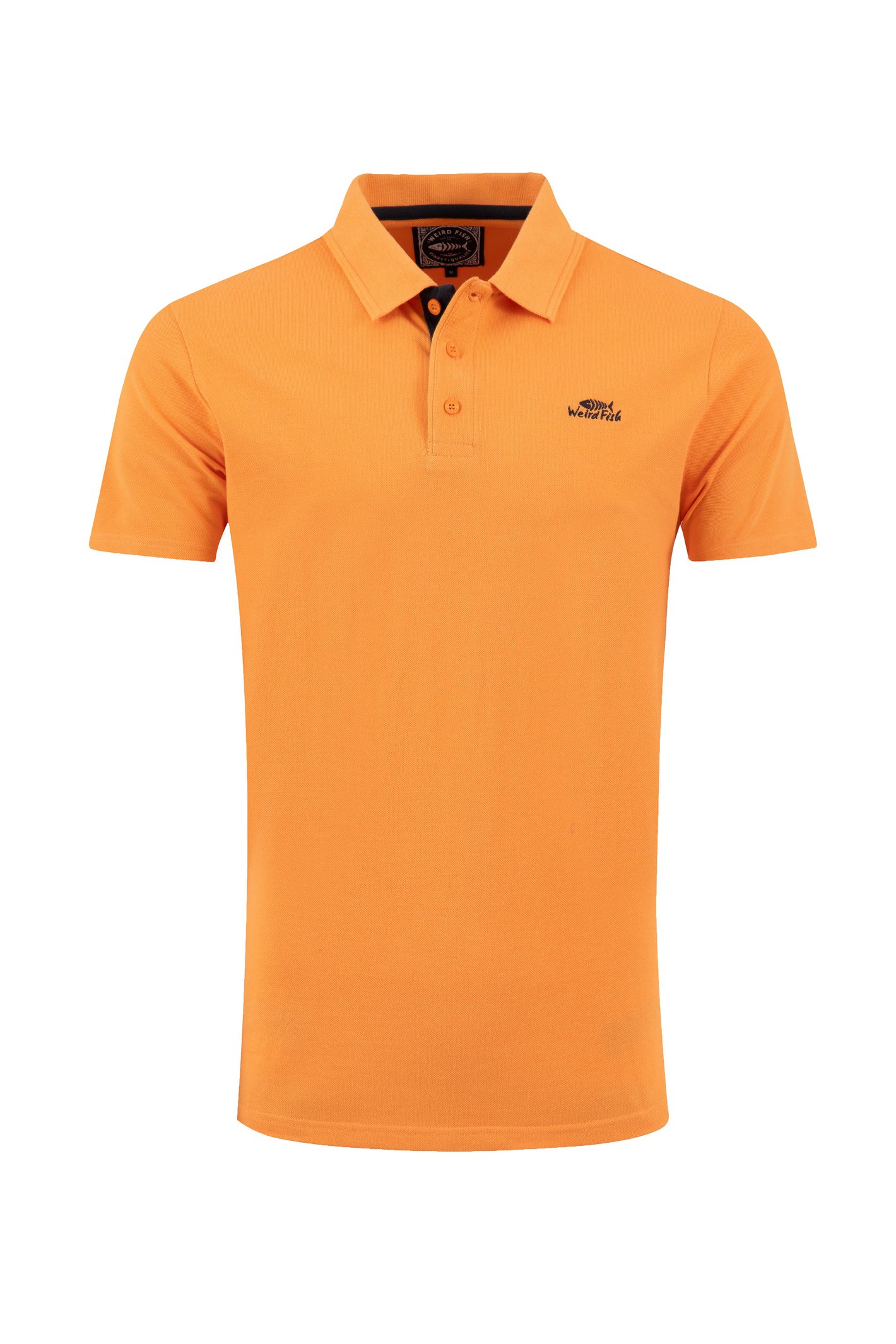Weird Fish Miles Pique Polo Shirt Pumpkin