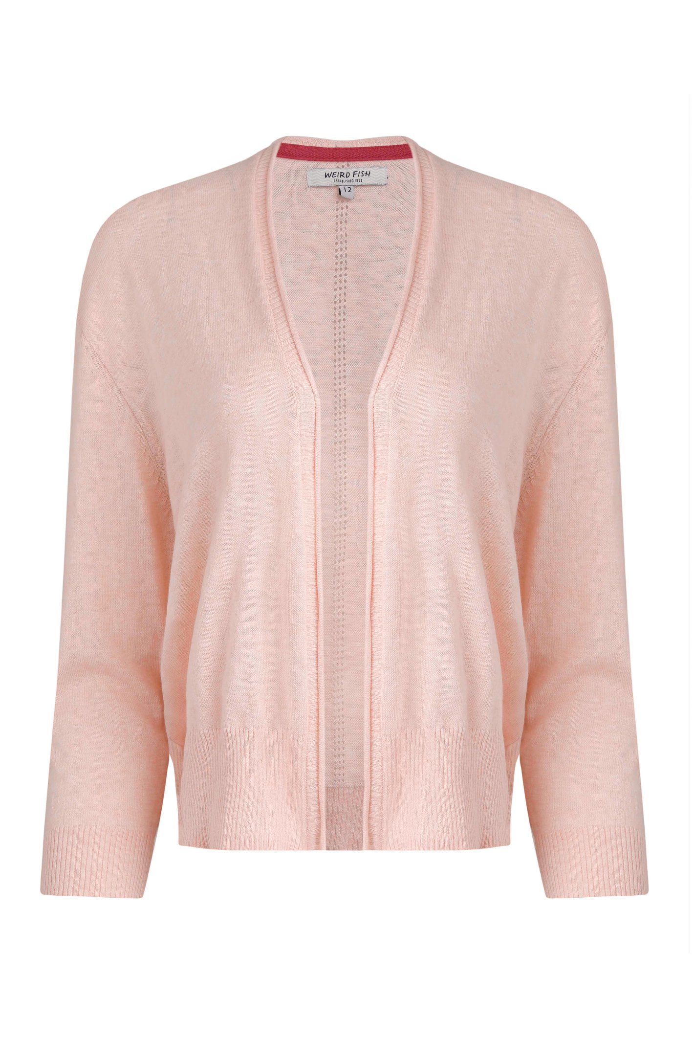 Weird Fish Limon Outfitter Cardigan Pink Size 12