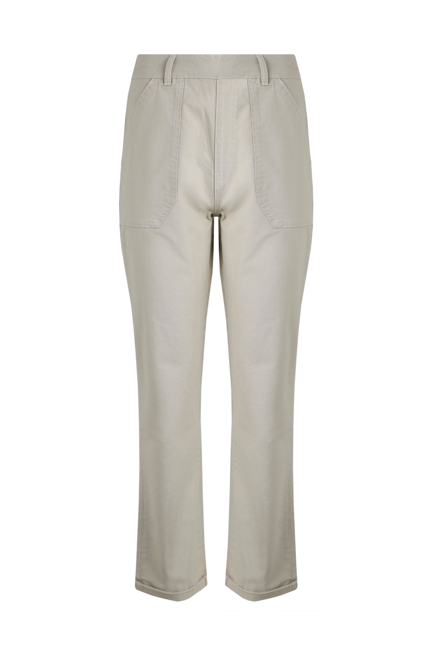 Weird Fish Malorri Organic Cotton Chino Trousers Stone Size 8