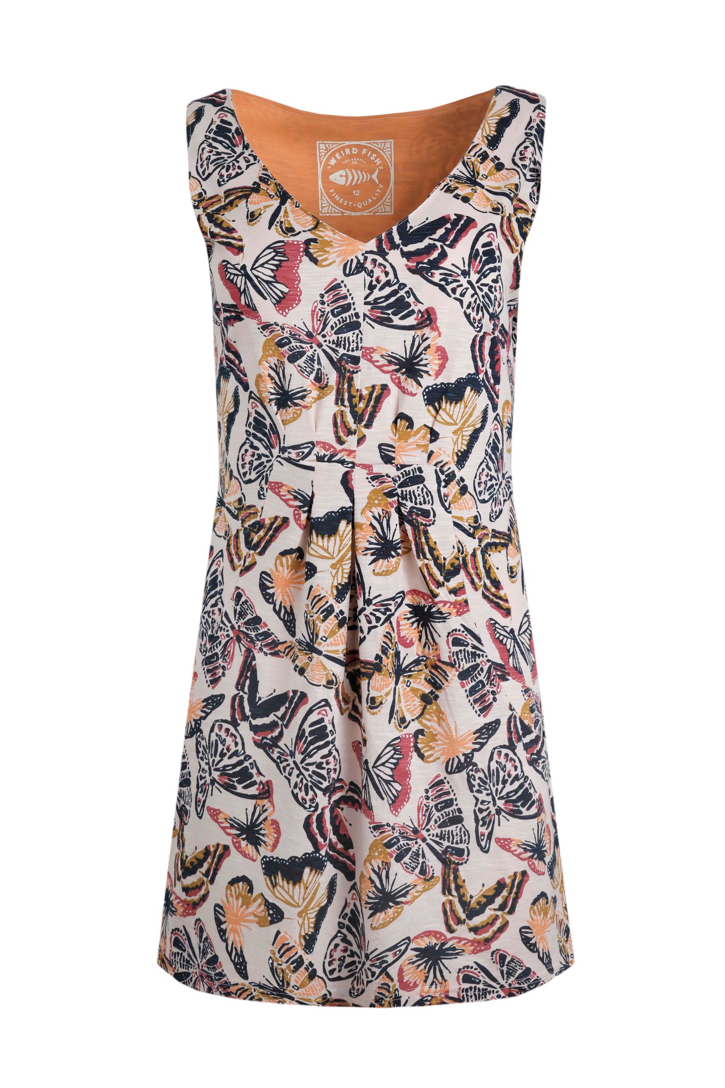 Weird Fish Indus Printed Jersey Tunic Pink Size 10
