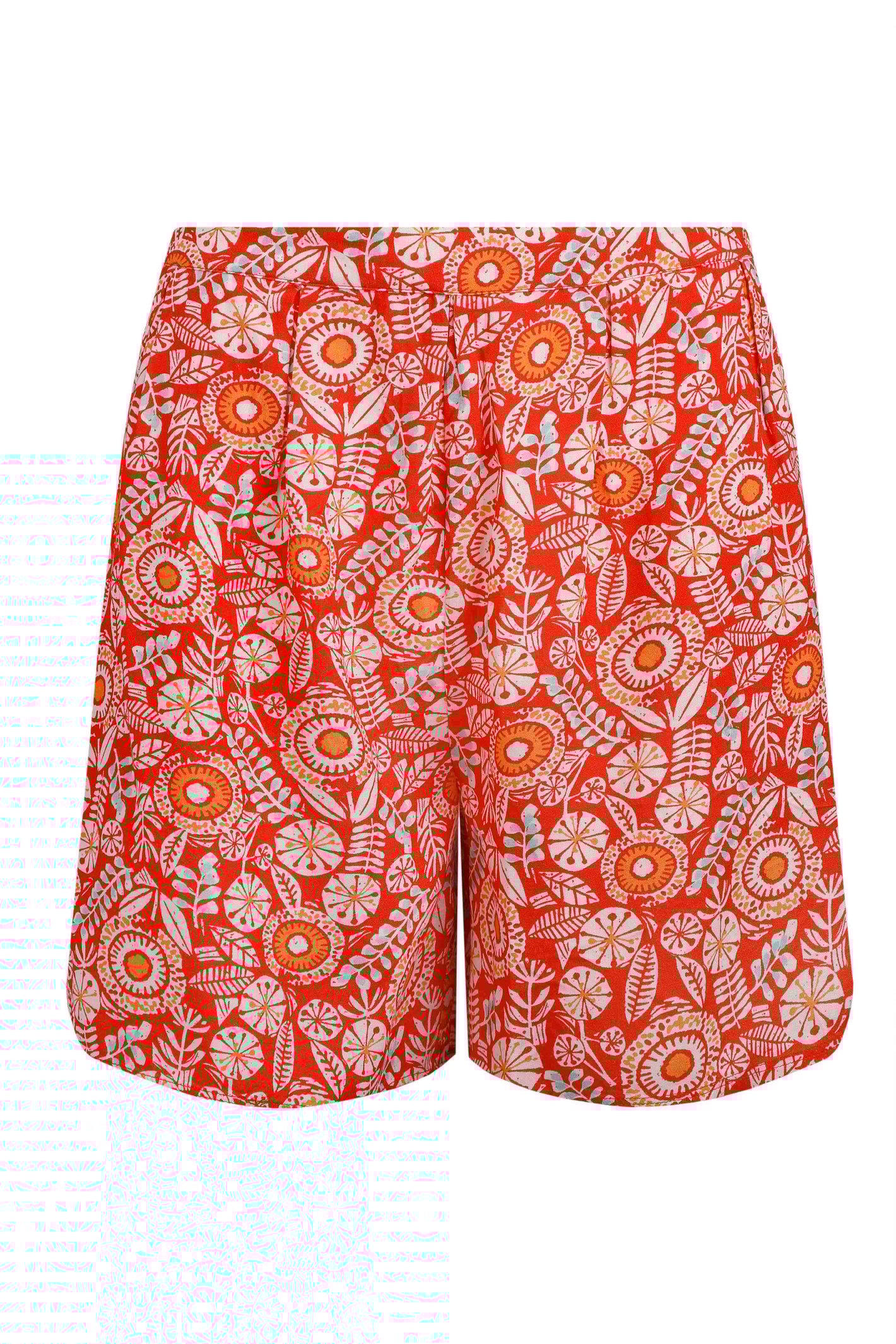 Weird Fish Sundance Eco Viscose Printed Shorts Tango Red Size 22