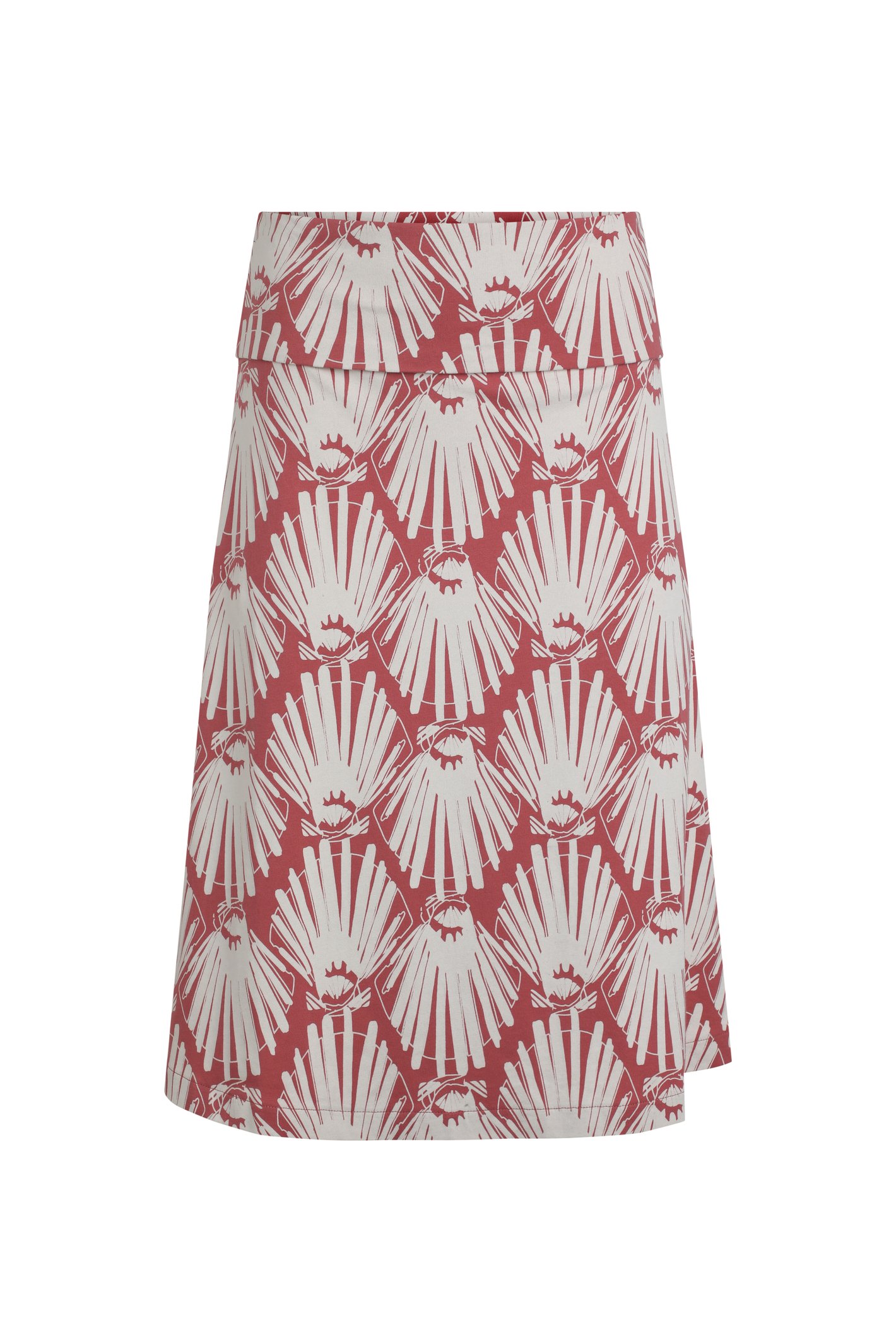 Weird Fish Malmo Printed Jersey Skirt Desert Rose Size 18