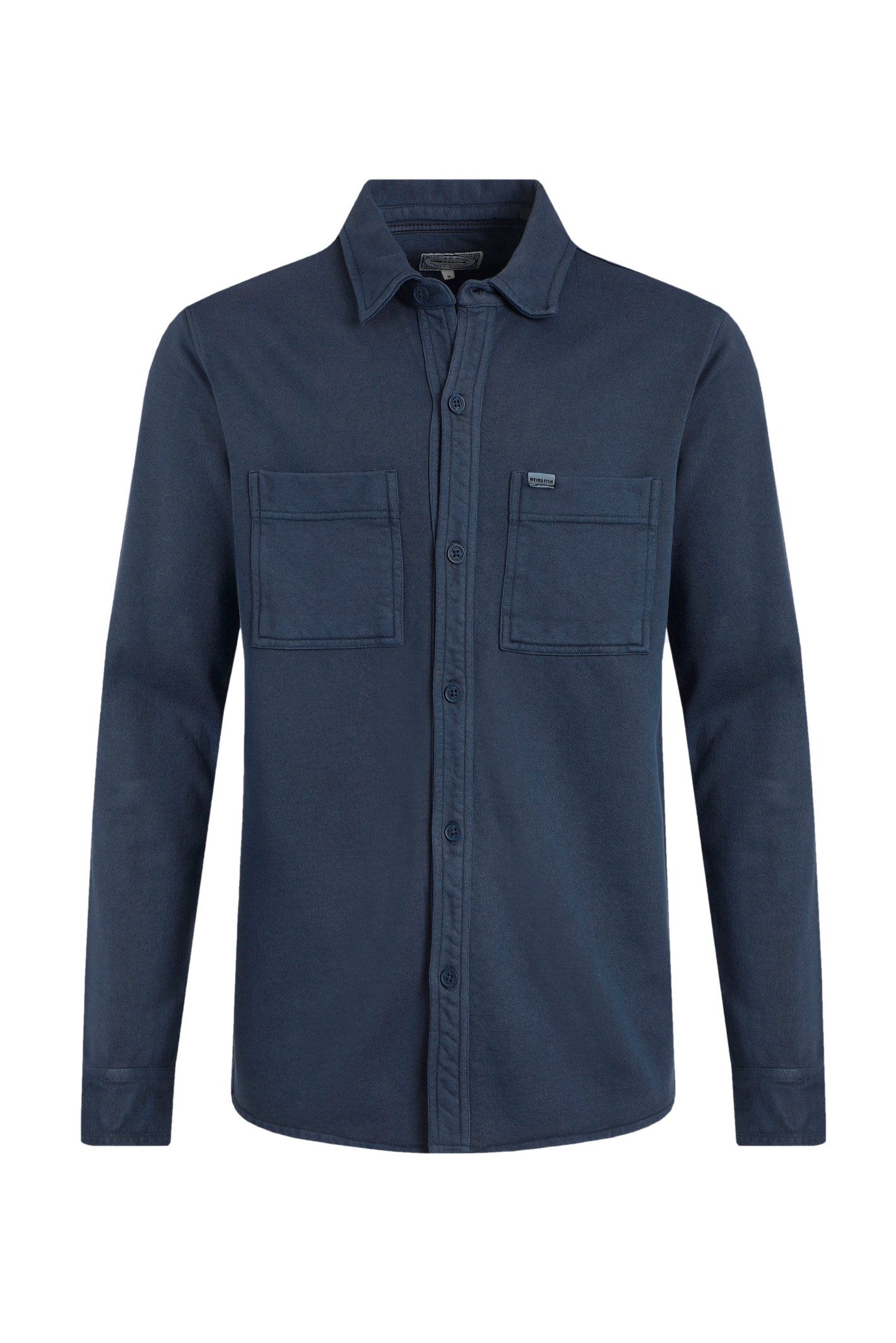 Weird Fish Fingask Loopback Shirt Navy Size XL