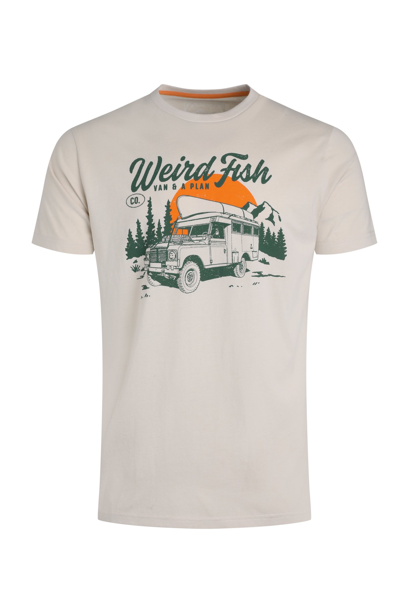 Weird Fish Van Life Front Print Graphic T-Shirt String Size L