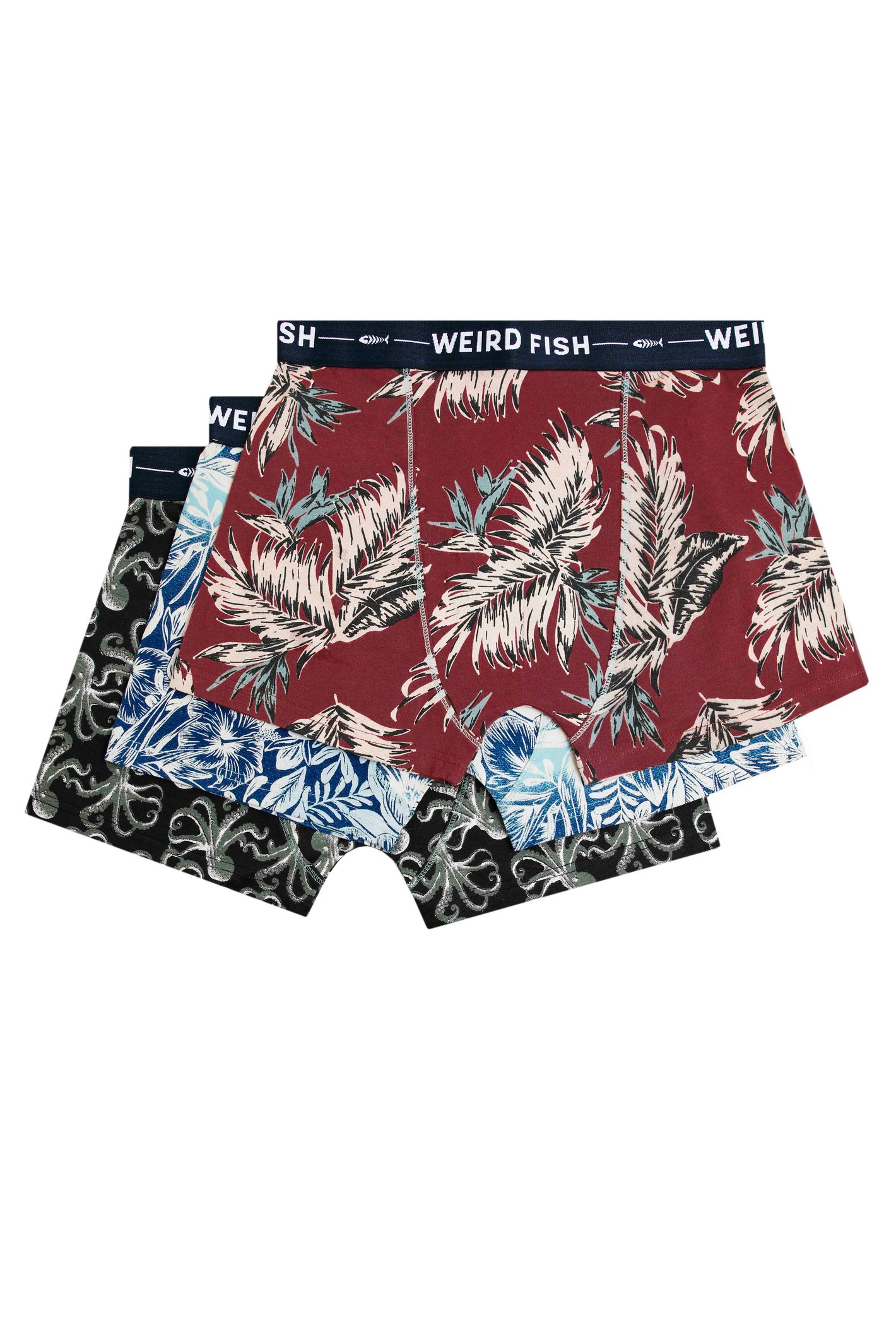 Weird Fish Ashridge Boxer Shorts 3 Pack Multi Size L