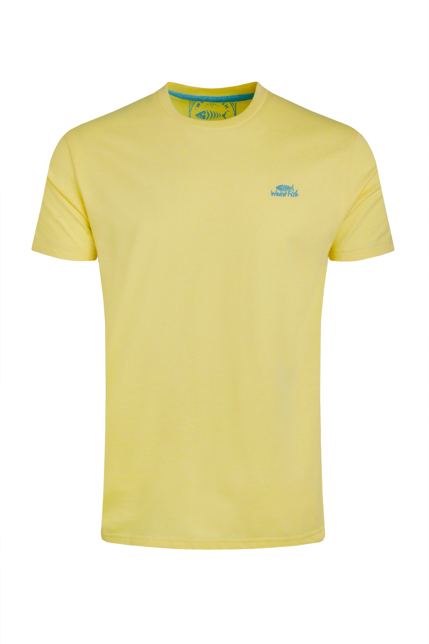 Weird Fish Fished Organic Cotton Branded T-Shirt Lemon Size XL