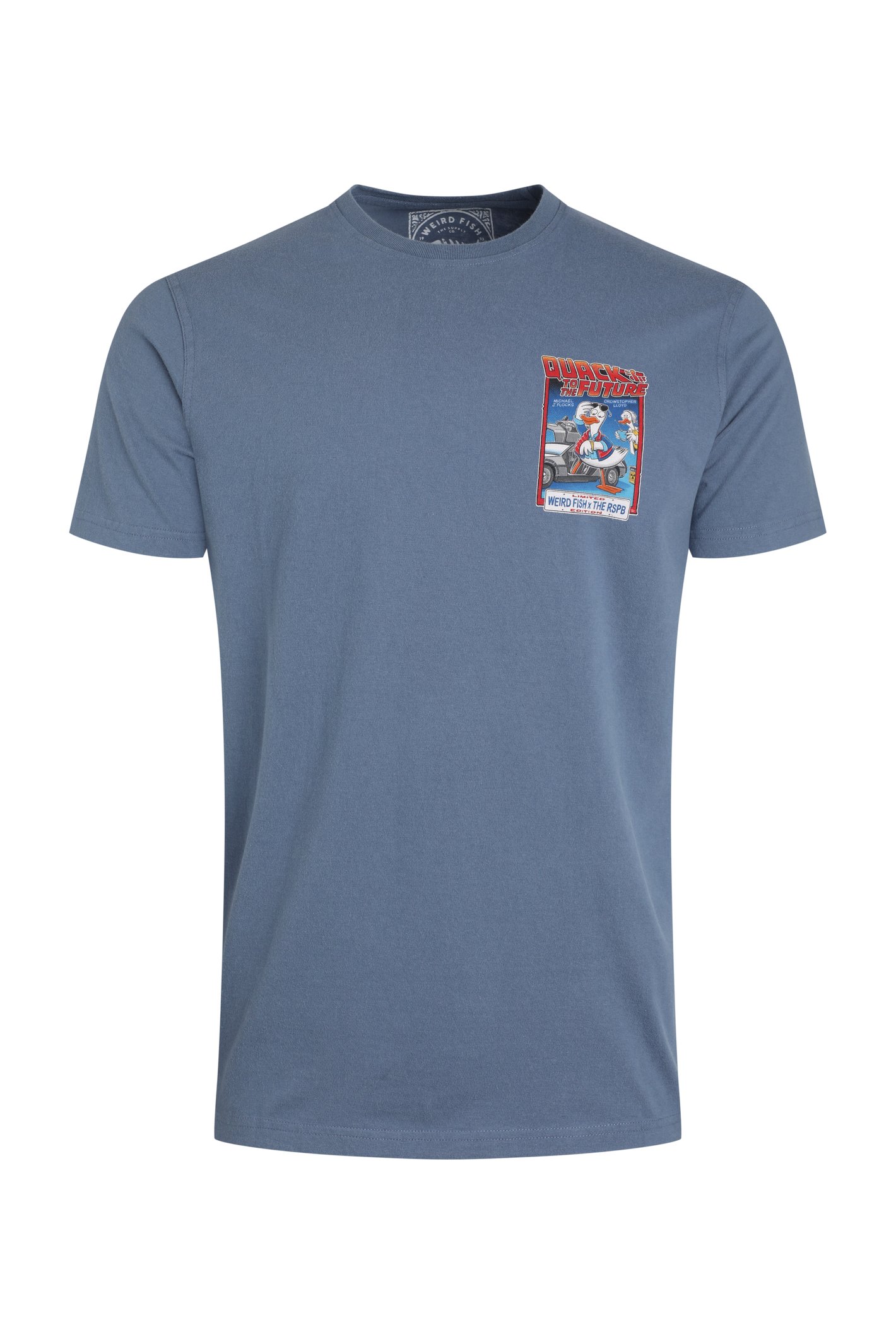 Weird Fish Quack to the Future RSPB Collaboration Artist T-Shirt Mid Blue Size 3XL