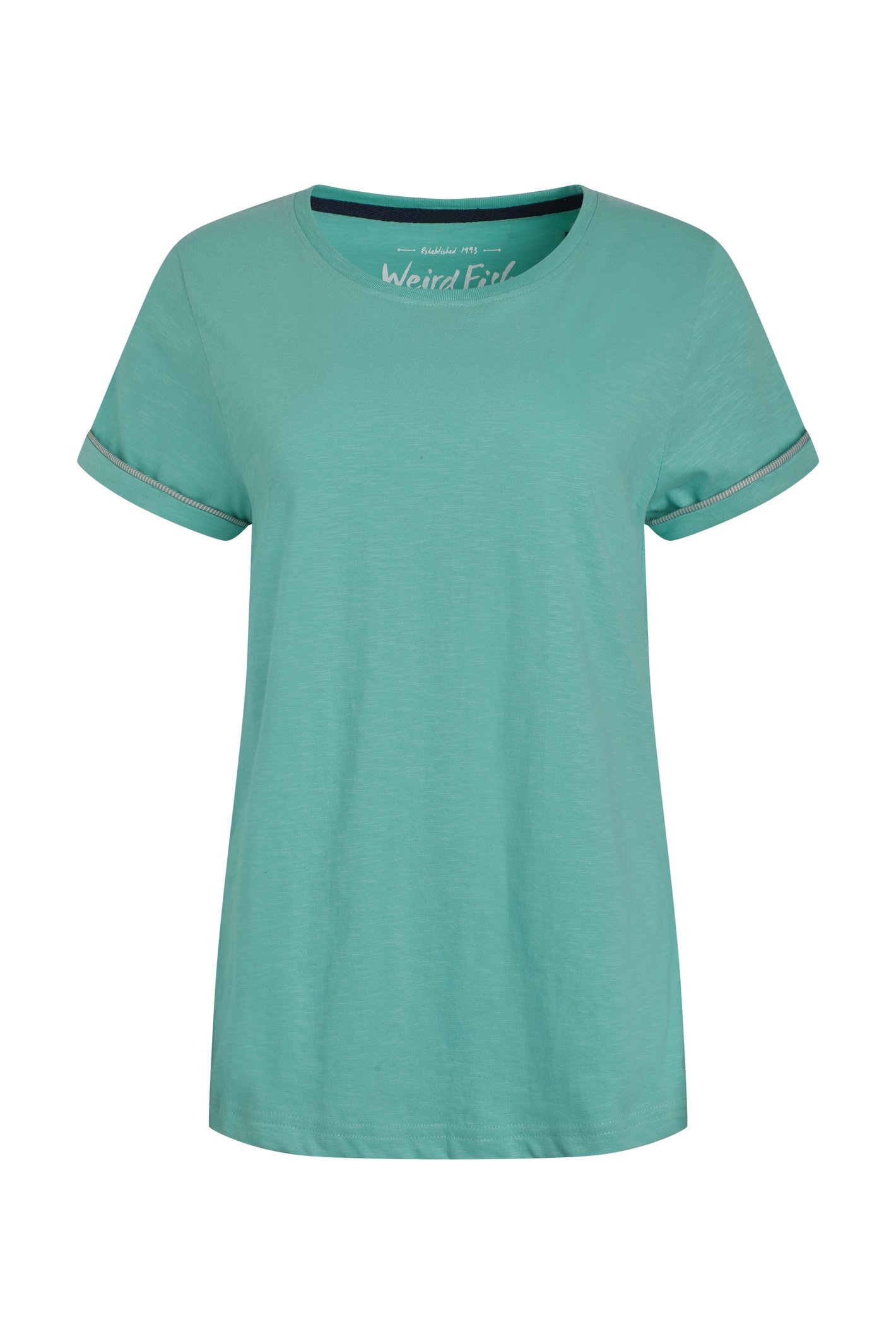 Weird Fish Kaya Organic Cotton Outfitter T-Shirt Aqua Marine Size 16