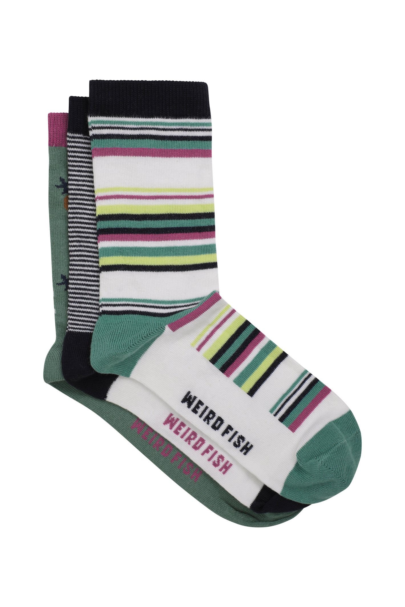 Weird Fish Parade Patterned Socks 3 Pack