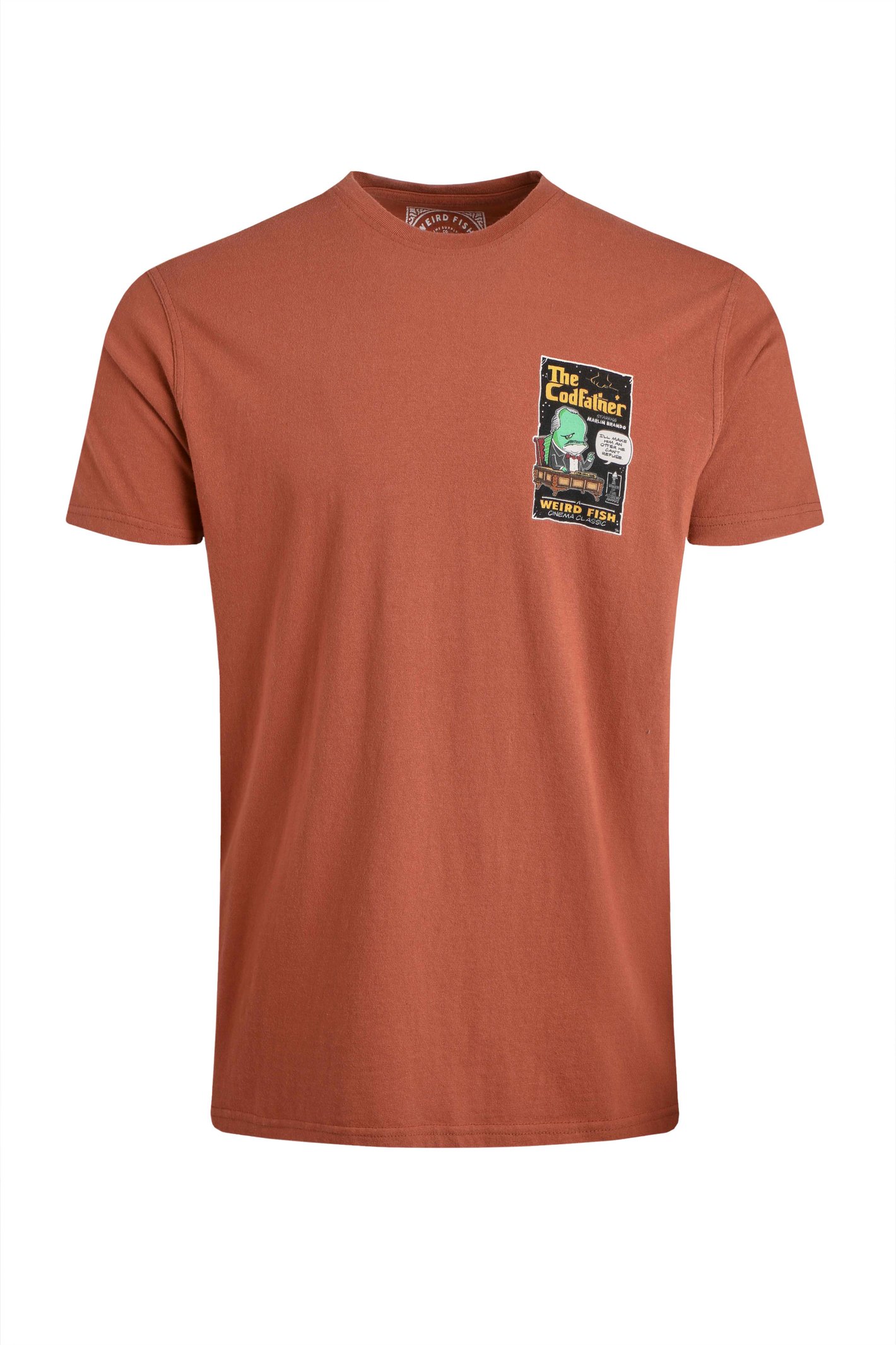 Weird Fish Codfather Heritage Wash Artist T-Shirt Baked Clay Size M