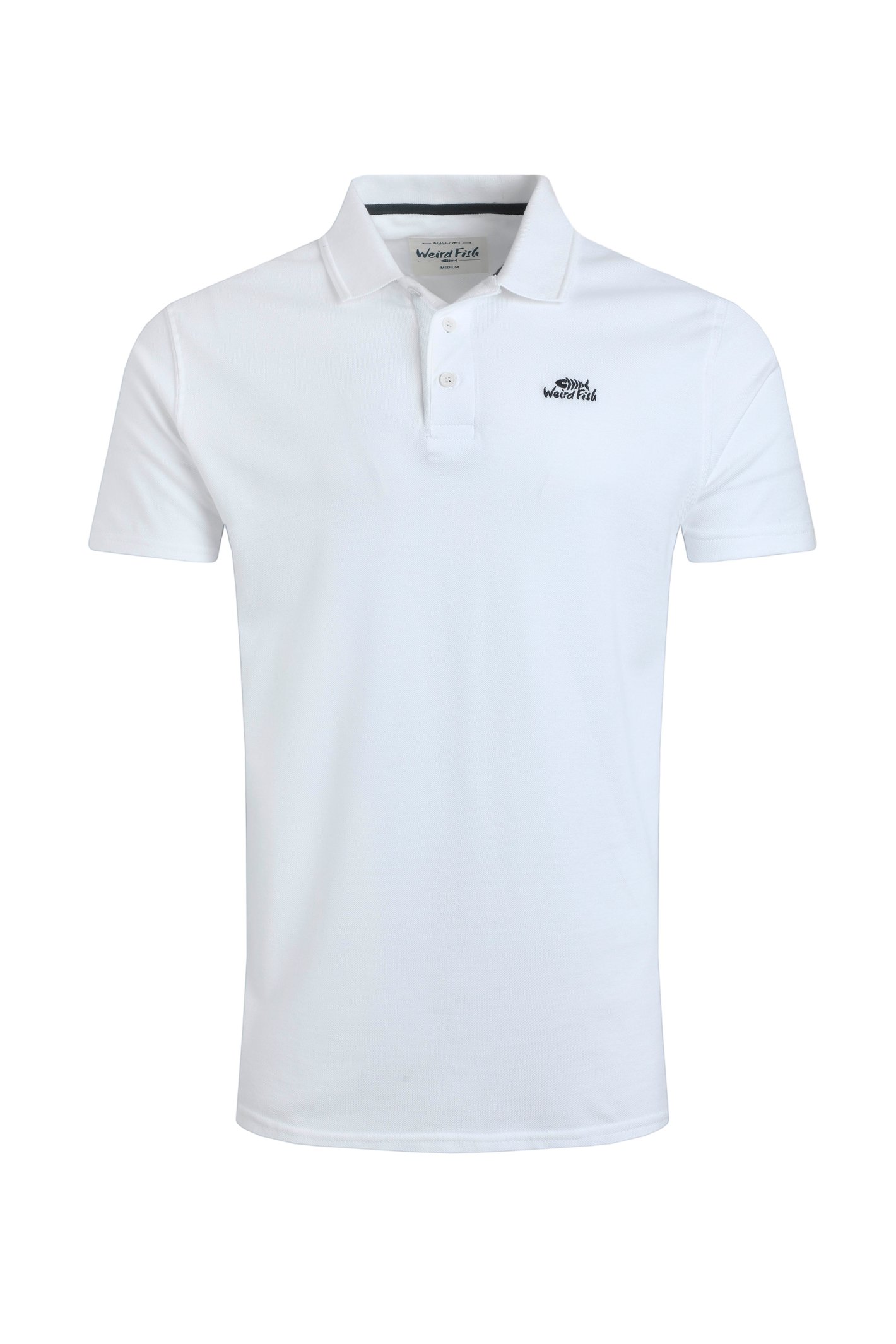 Weird Fish Giles Pique Polo Shirt White Size 3XL