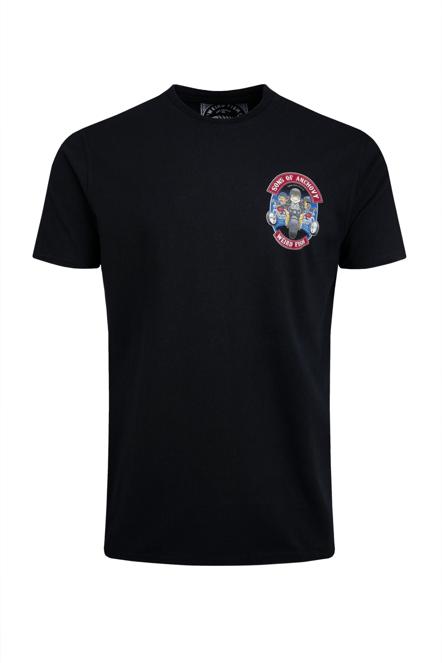 Weird Fish Sons of Anchovy Back Print Artist T-Shirt Black Size 3XL