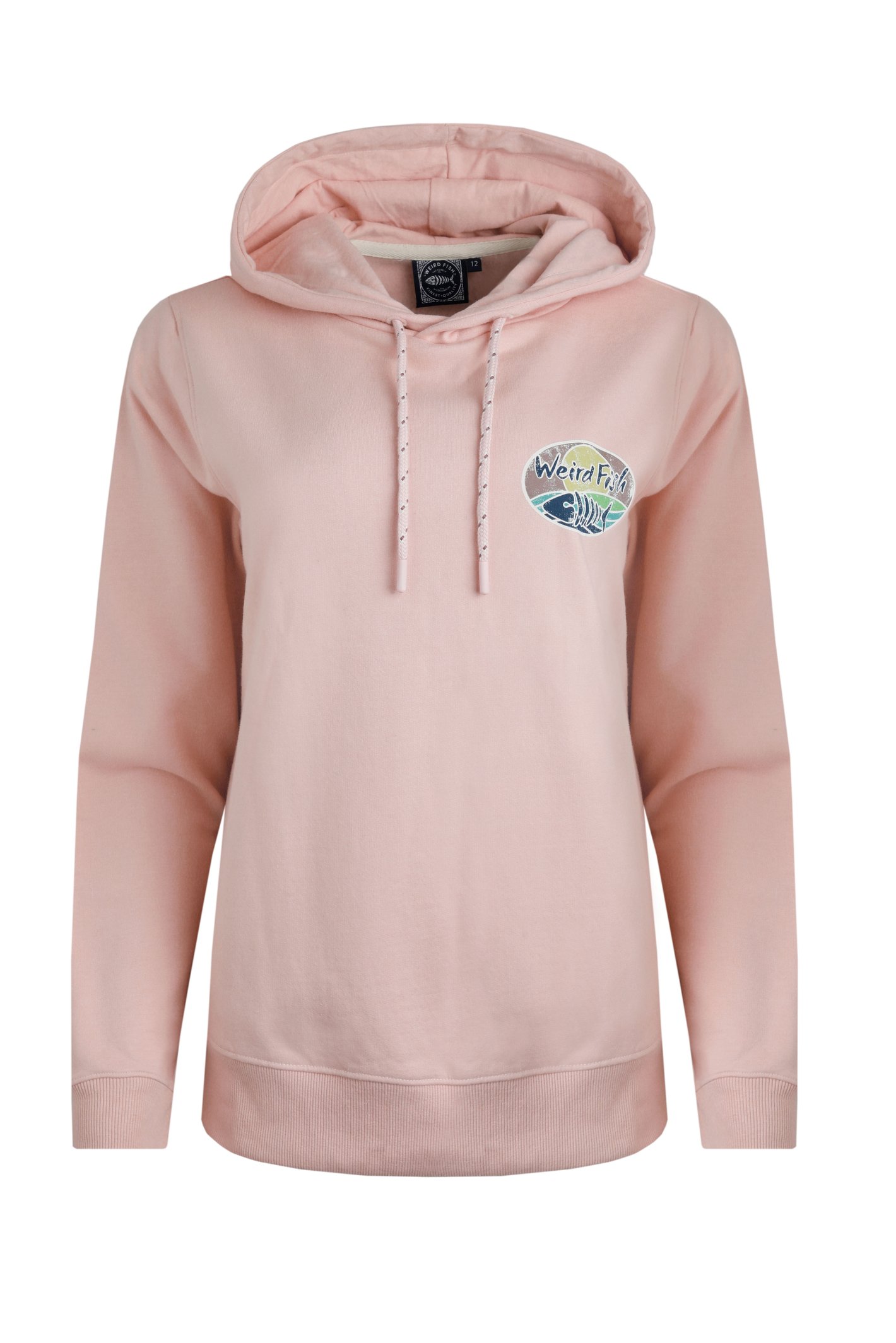 Weird Fish Kira Eco Back Print Popover Hoodie Dusty Rose Size 20