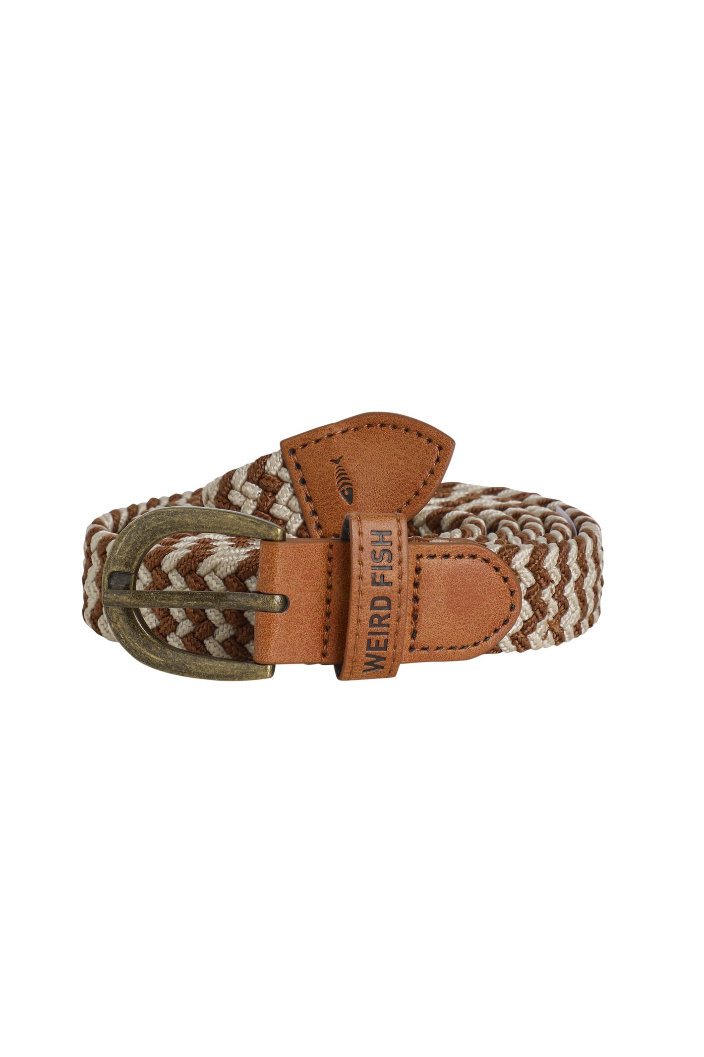 Weird Fish Aspen Braided Stretch Belt Natural Size L/XL