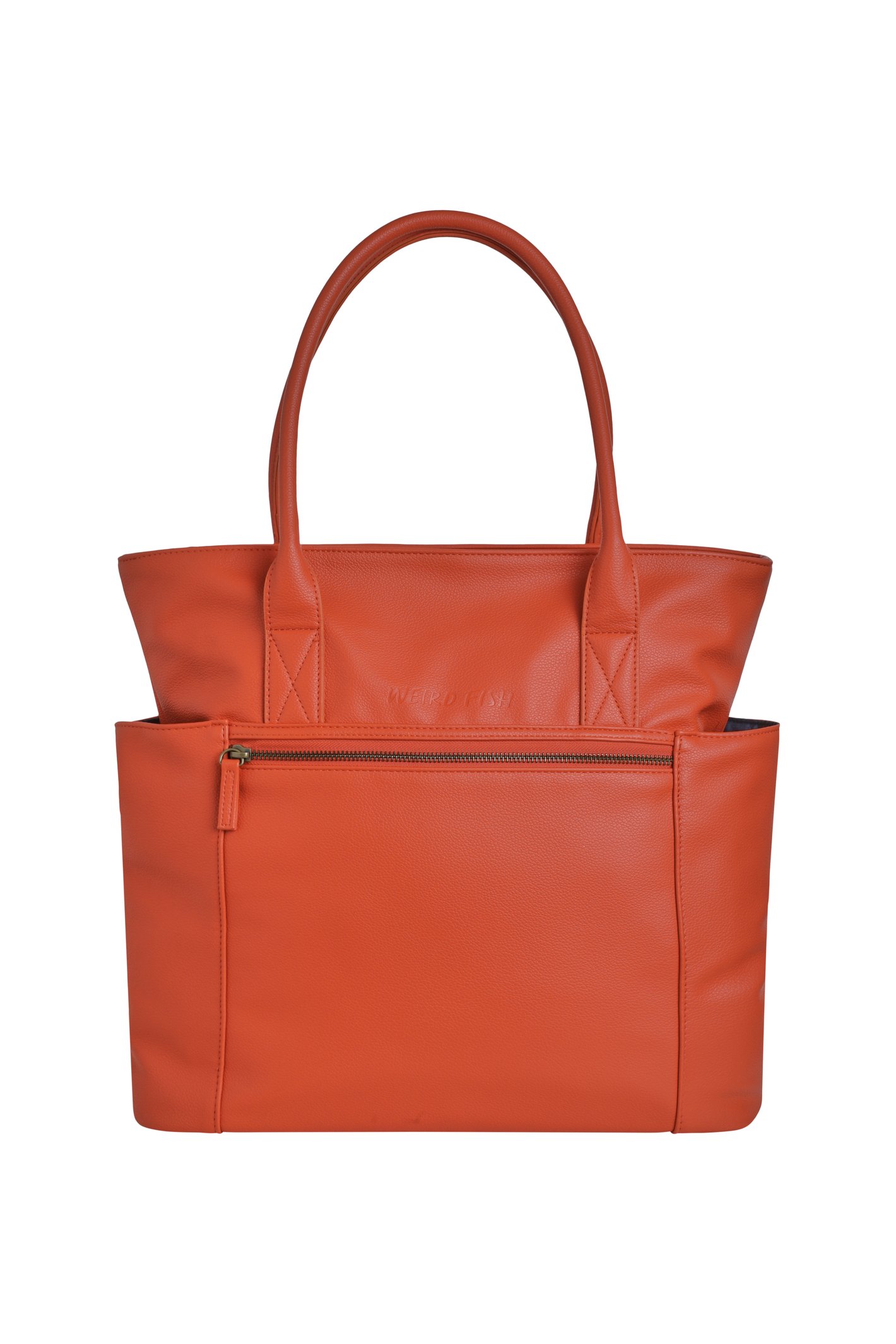 Weird Fish Mistley Faux Leather Shoulder Bag Orange Size ONE