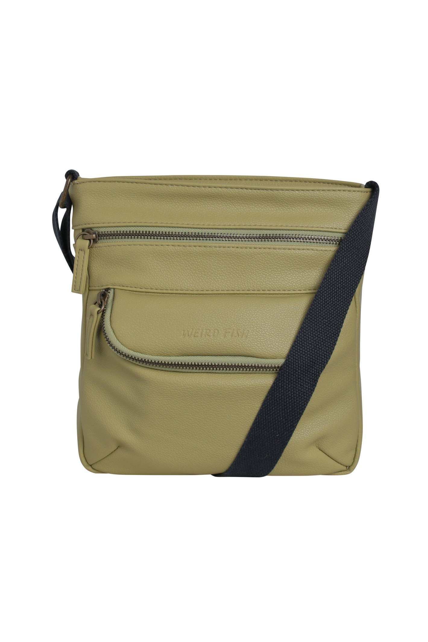 Weird Fish Tilford Faux Leather Crossbody Bag Lime Size ONE
