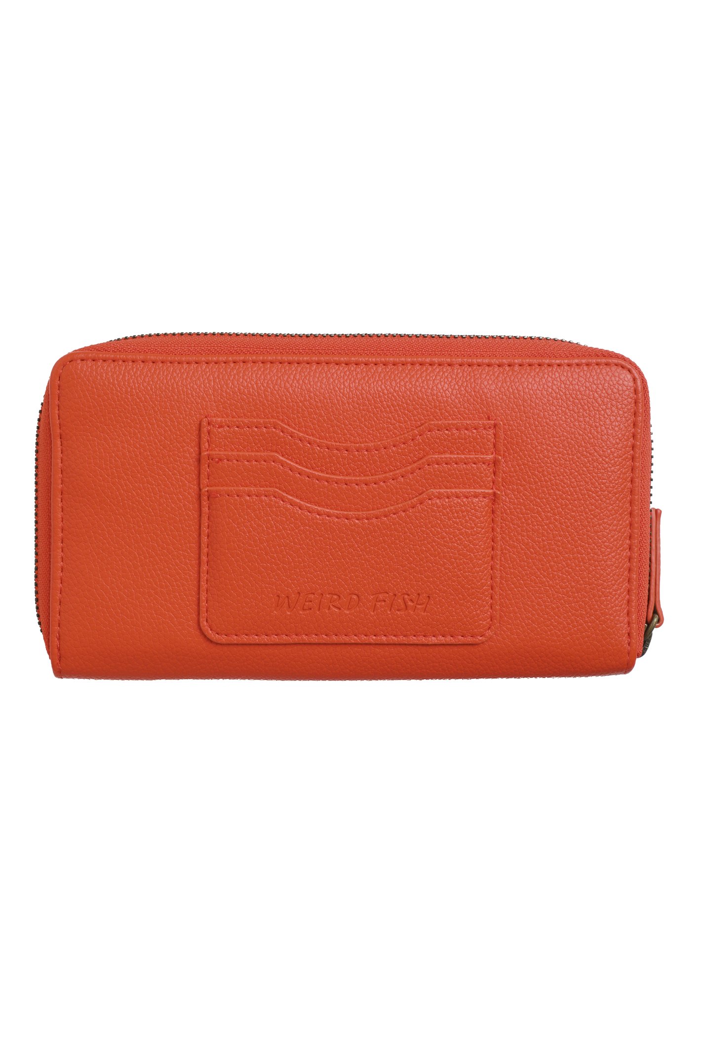Weird Fish Handbury Faux Leather Purse Orange Size ONE