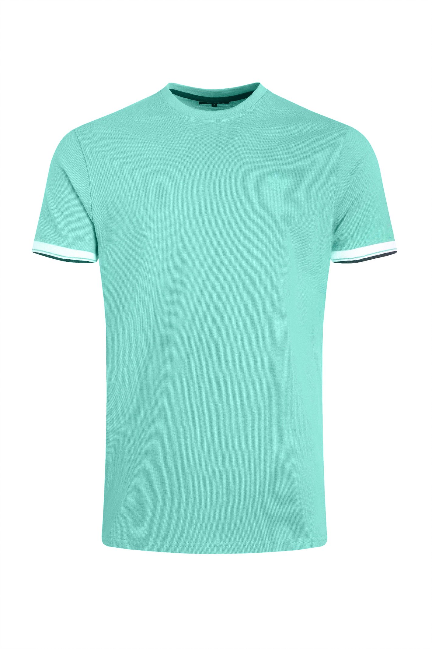 Weird Fish Danville Organic Cotton Pique T-Shirt Aqua Marine Size L