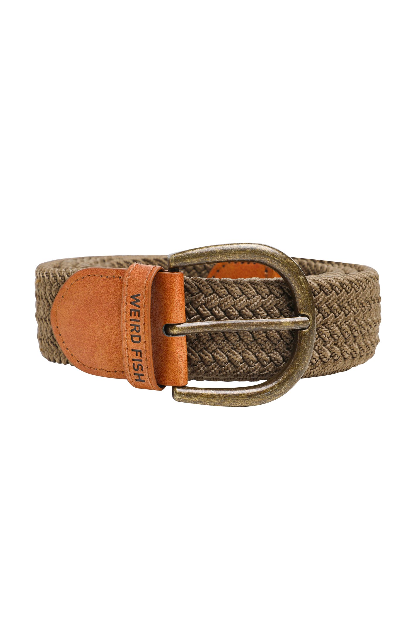 Weird Fish Wilson Elasticated Belt Tan Size S/M